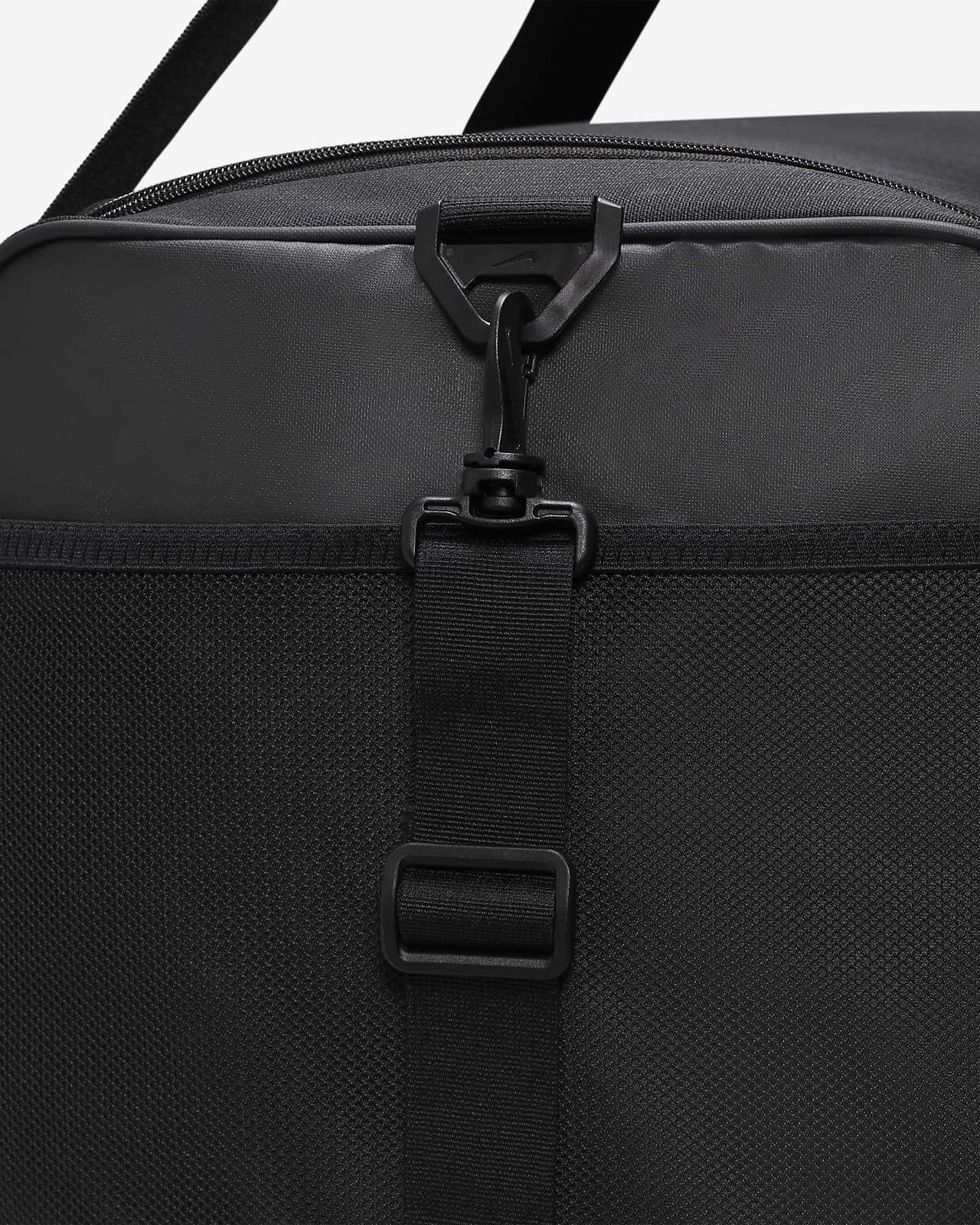 Nike Training Brasilia 9.5 small Swoosh printed holdall bag in black