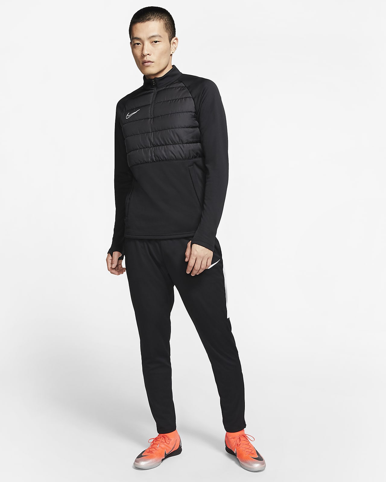 nike academy winter mid layer drill top mens