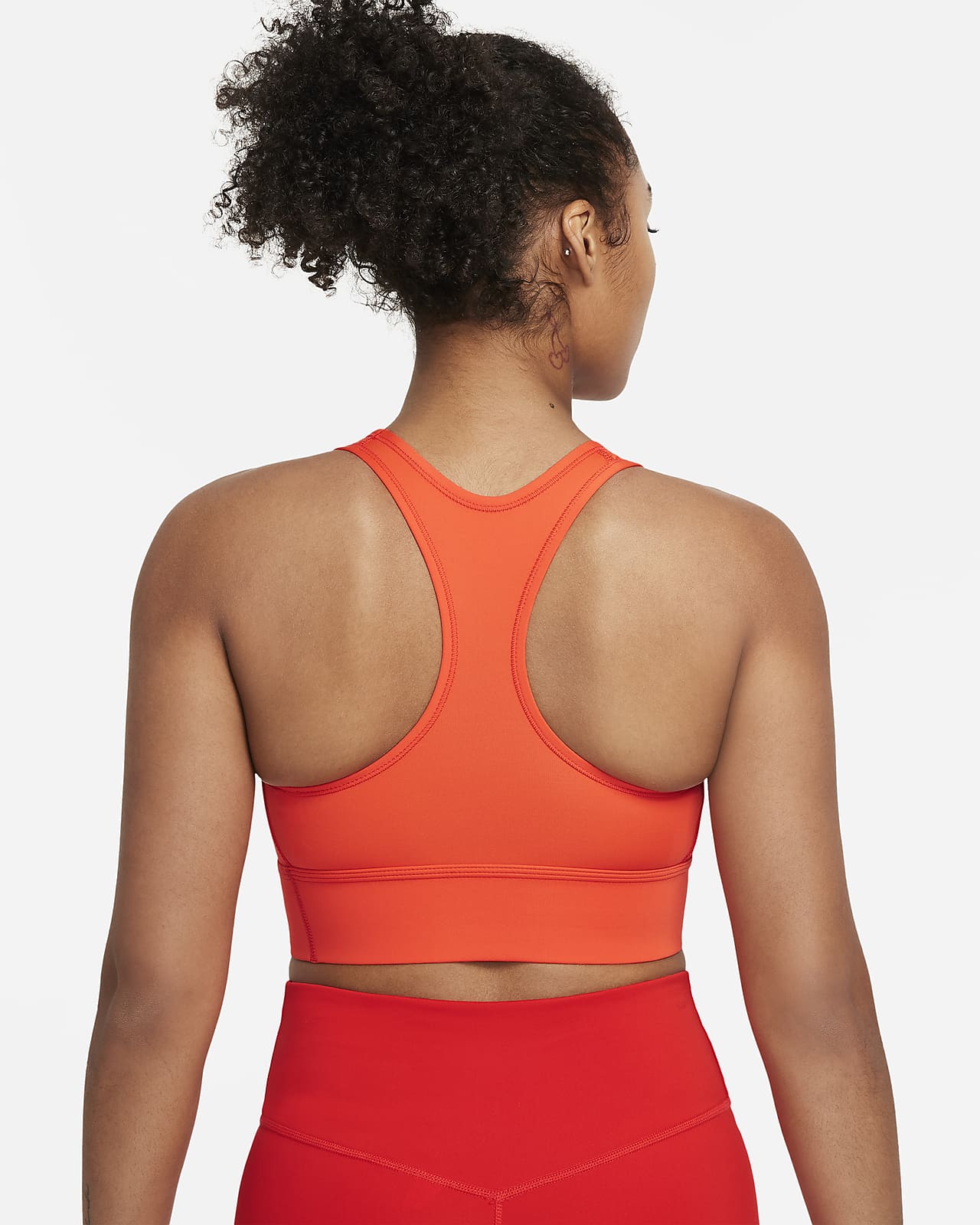 Nike Dri-FIT Swoosh Women's Medium-Support 1-Piece Padded Longline ...
