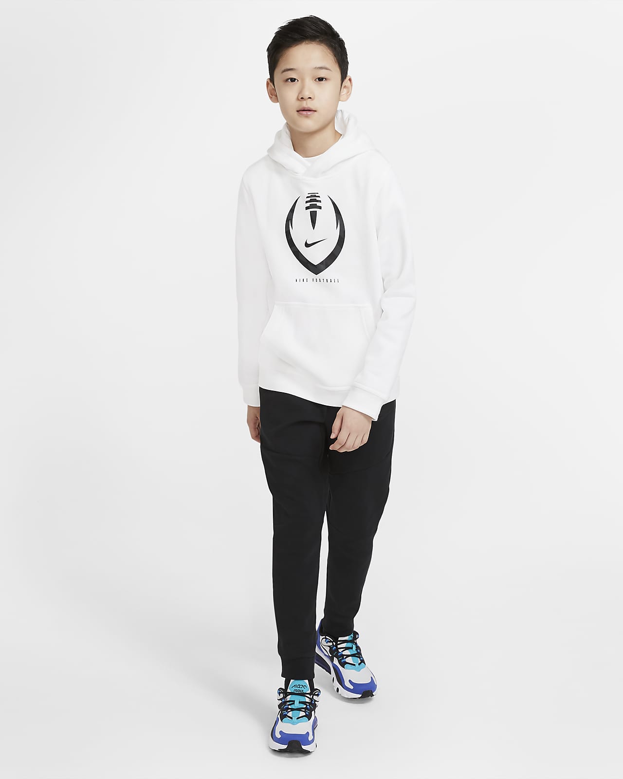 boys nike white hoodie