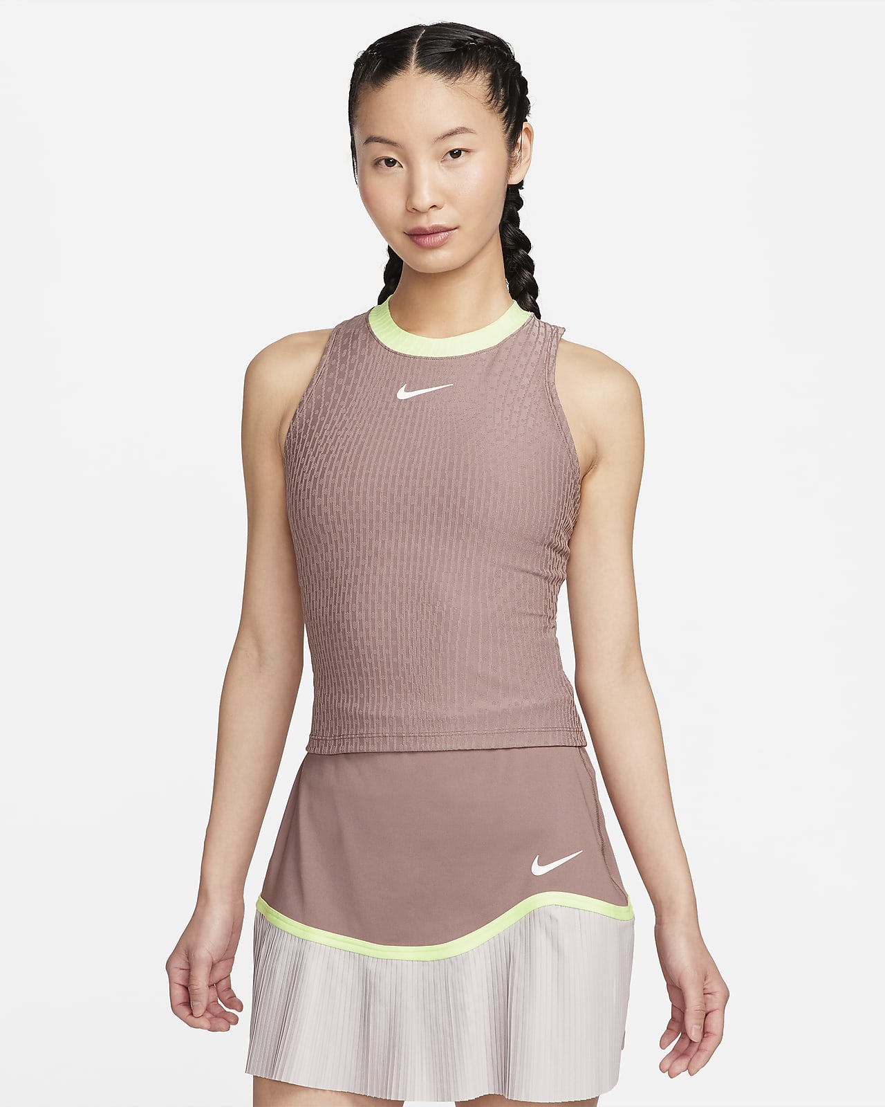 Nike Women's Dri-FIT Slam Crop Top (White)