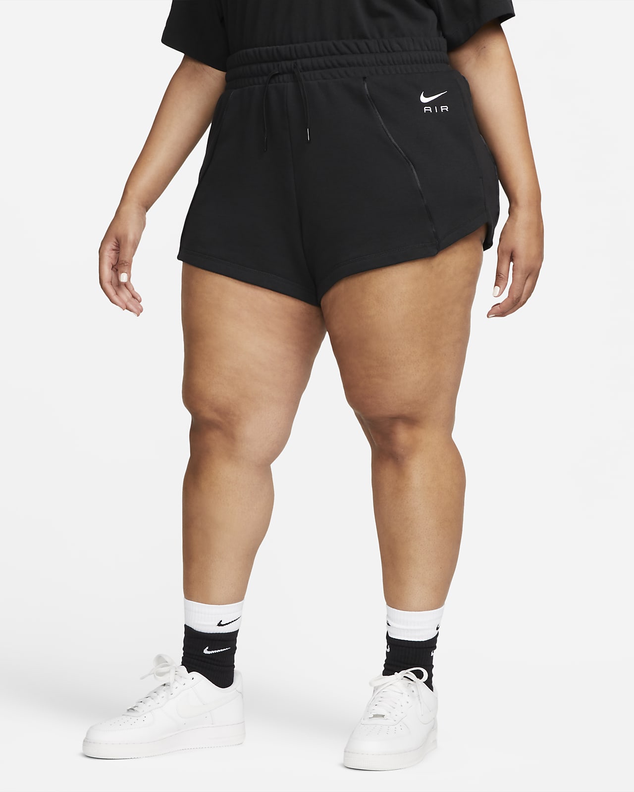 Nike Air Fleece-Shorts mit hohem Bund für Damen (große Größe)