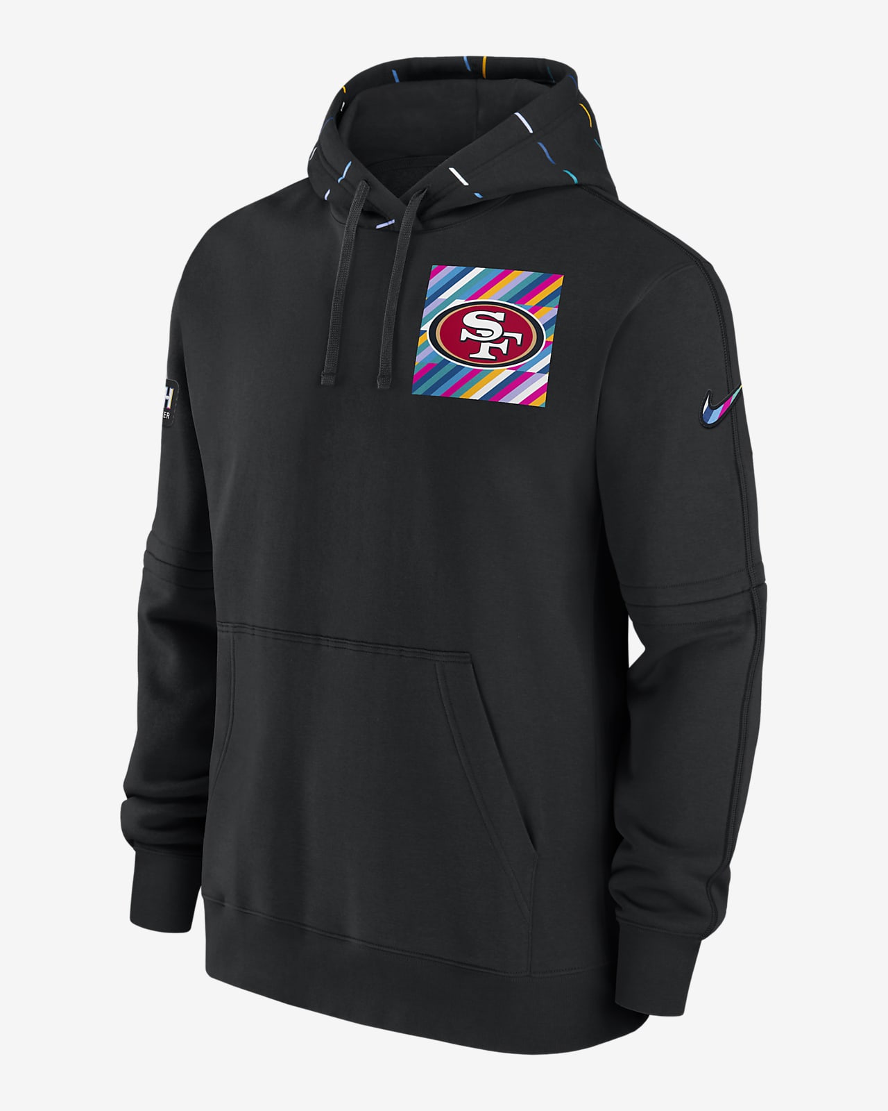 Men's Nike Black San Francisco 49ers 2023 NFL Crucial Catch Club Pullover Hoodie Size: Extra Large