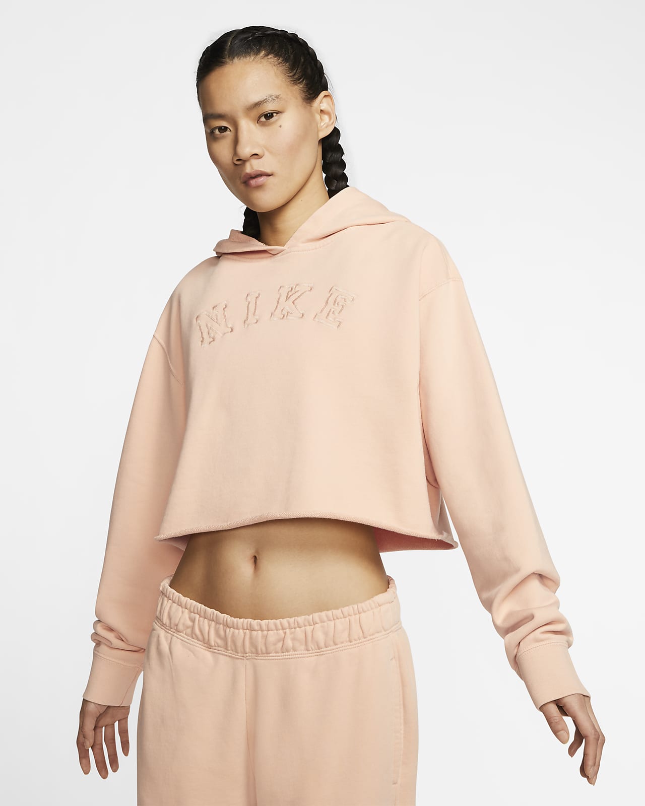 nike crop top pullover