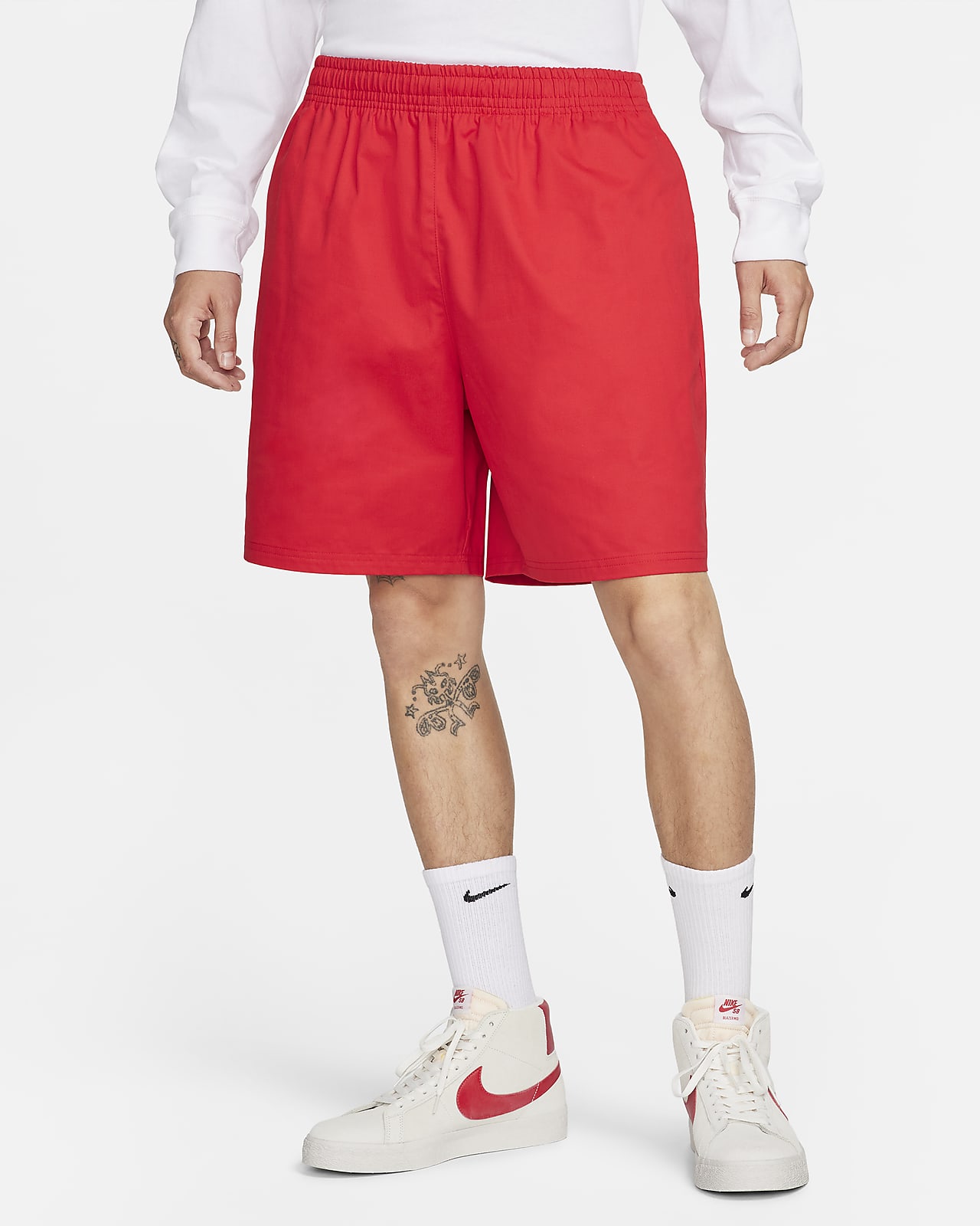 Conjunto Camisa e Short - Nike Sportswear Repeat Dri-Fit (Vermelho)