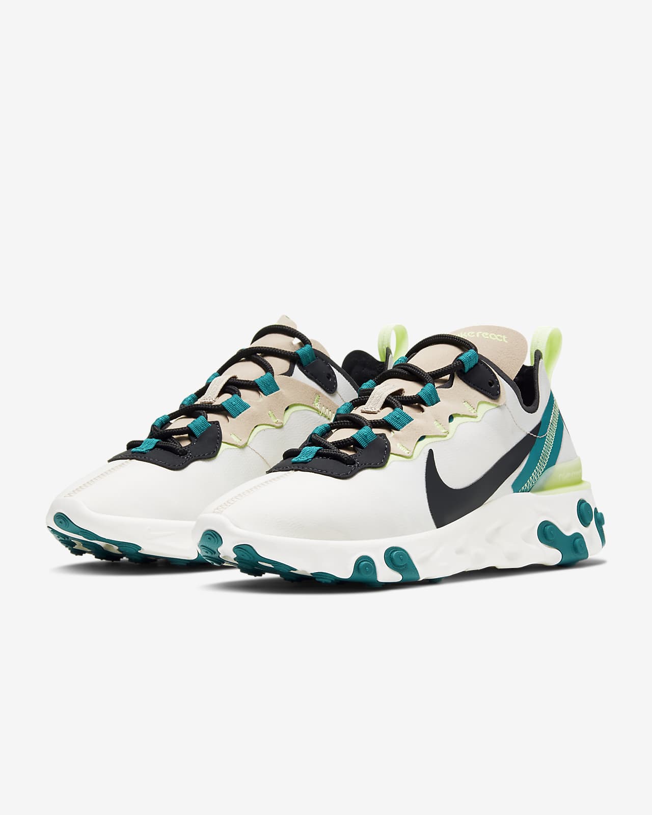 Nike React Element 55 sko til dame. Nike NO Nike Sportswear REACT 55 Joggesko fossil stonedark
