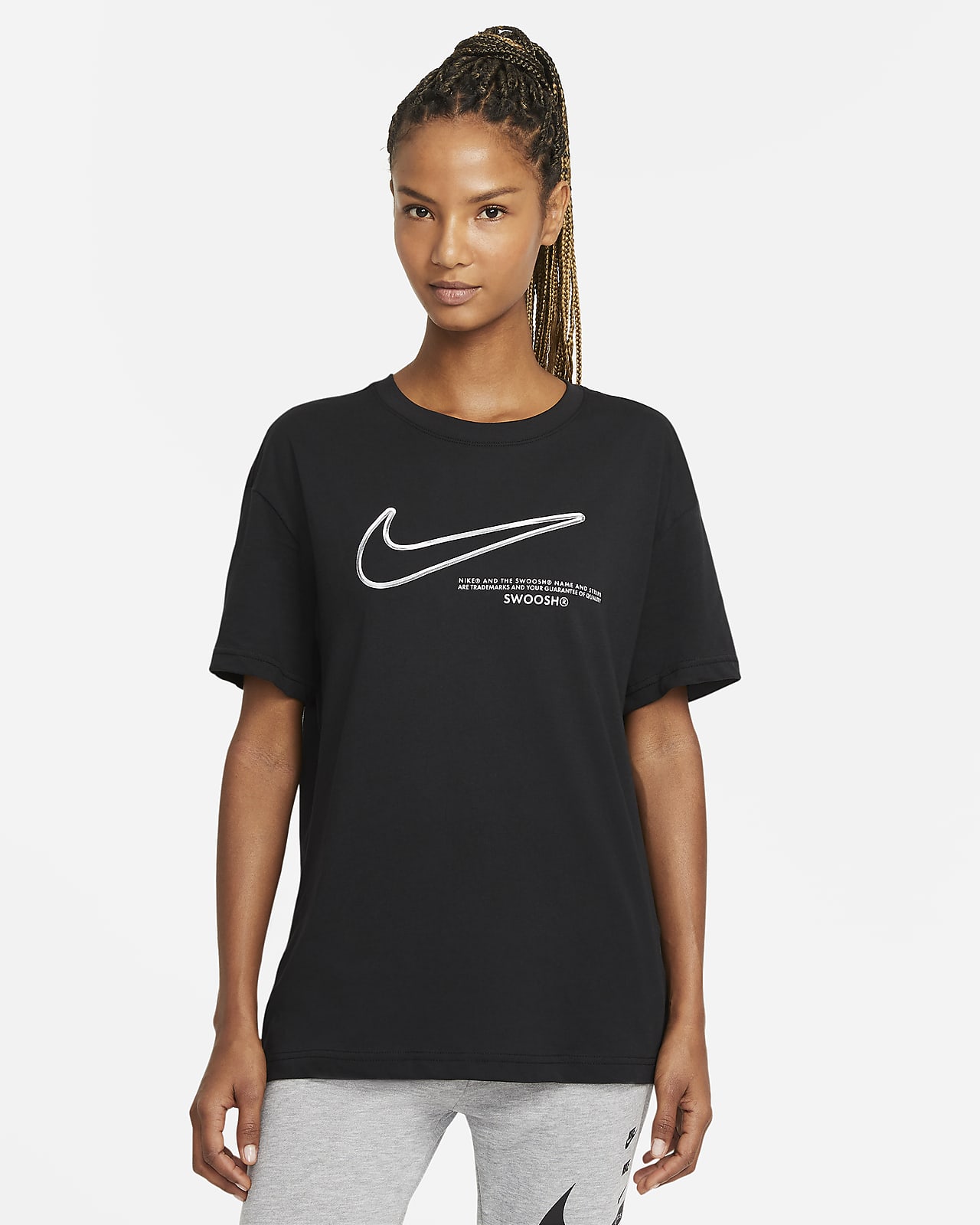 nike swoosh t shirt women's