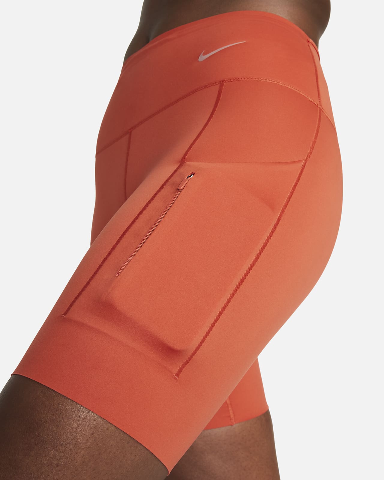 nike orange biker shorts