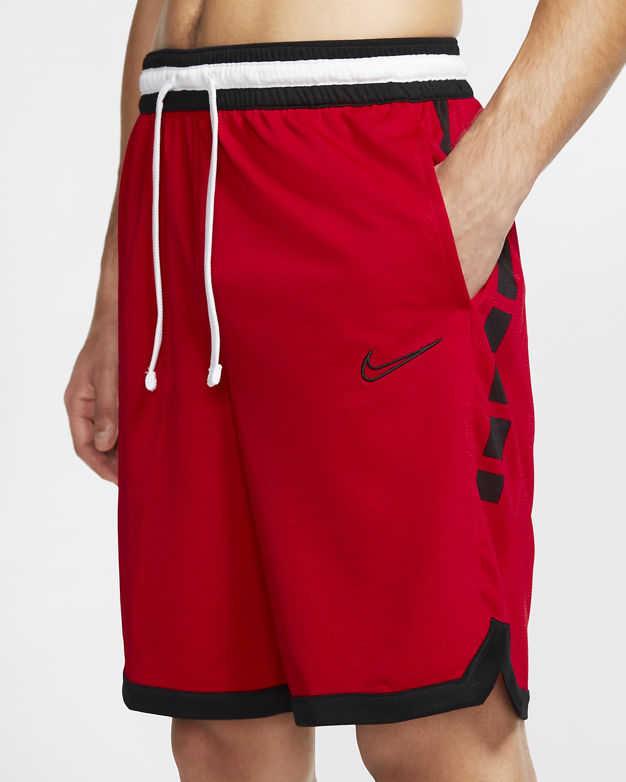 red nike dri fit shorts