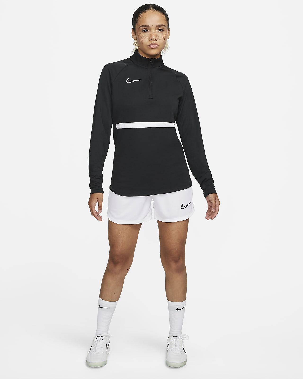 Nike Women's Academy 21 Dri-Fit Knit Pant, CV2665-010 Black/White, SM 
