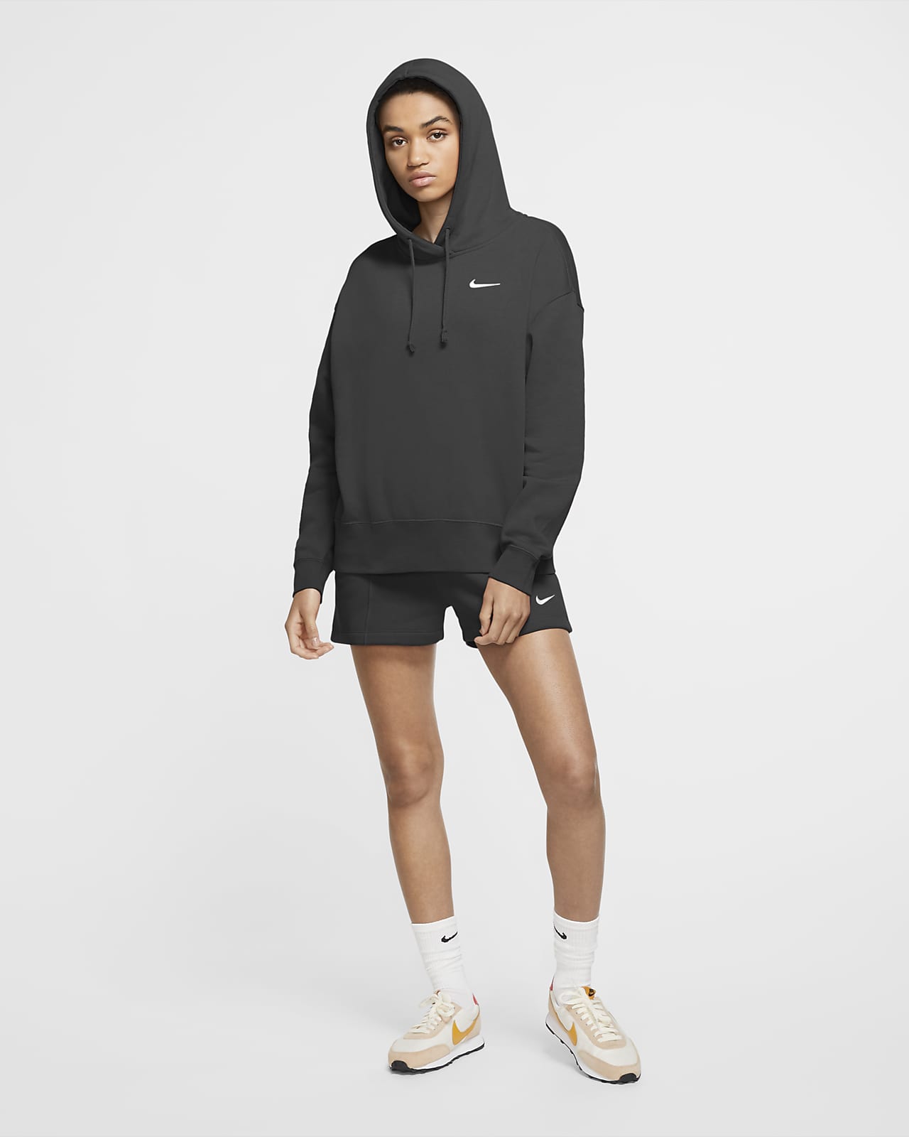 sweat à capuche en tissu fleece pour femme