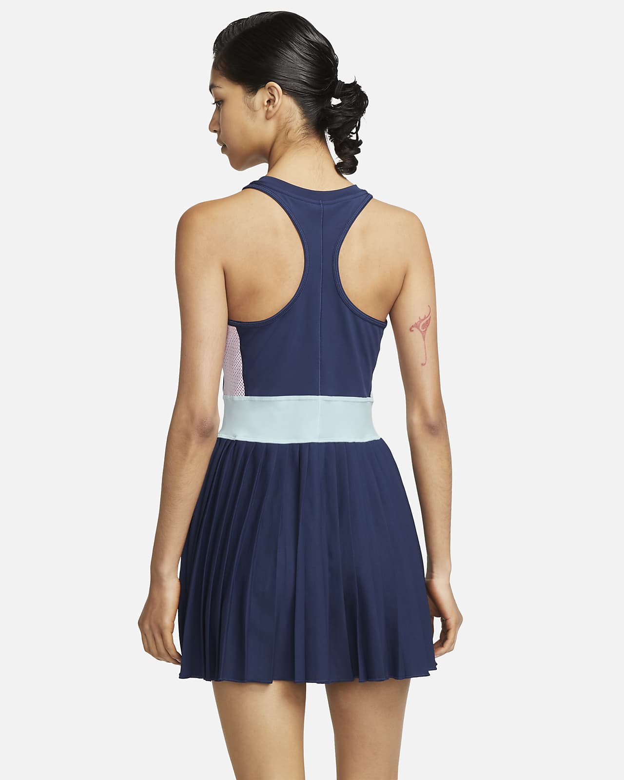 Nike Women's Dri-FIT Slam Dress (White/Binary Blue)
