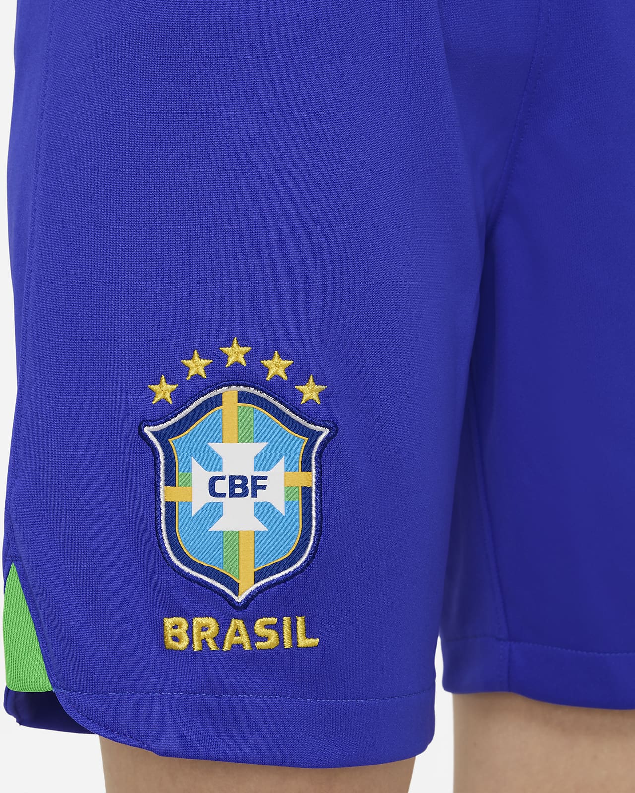 Brazil 2022/23 Stadium Home Big Kids' Nike Dri-FIT Soccer Shorts.