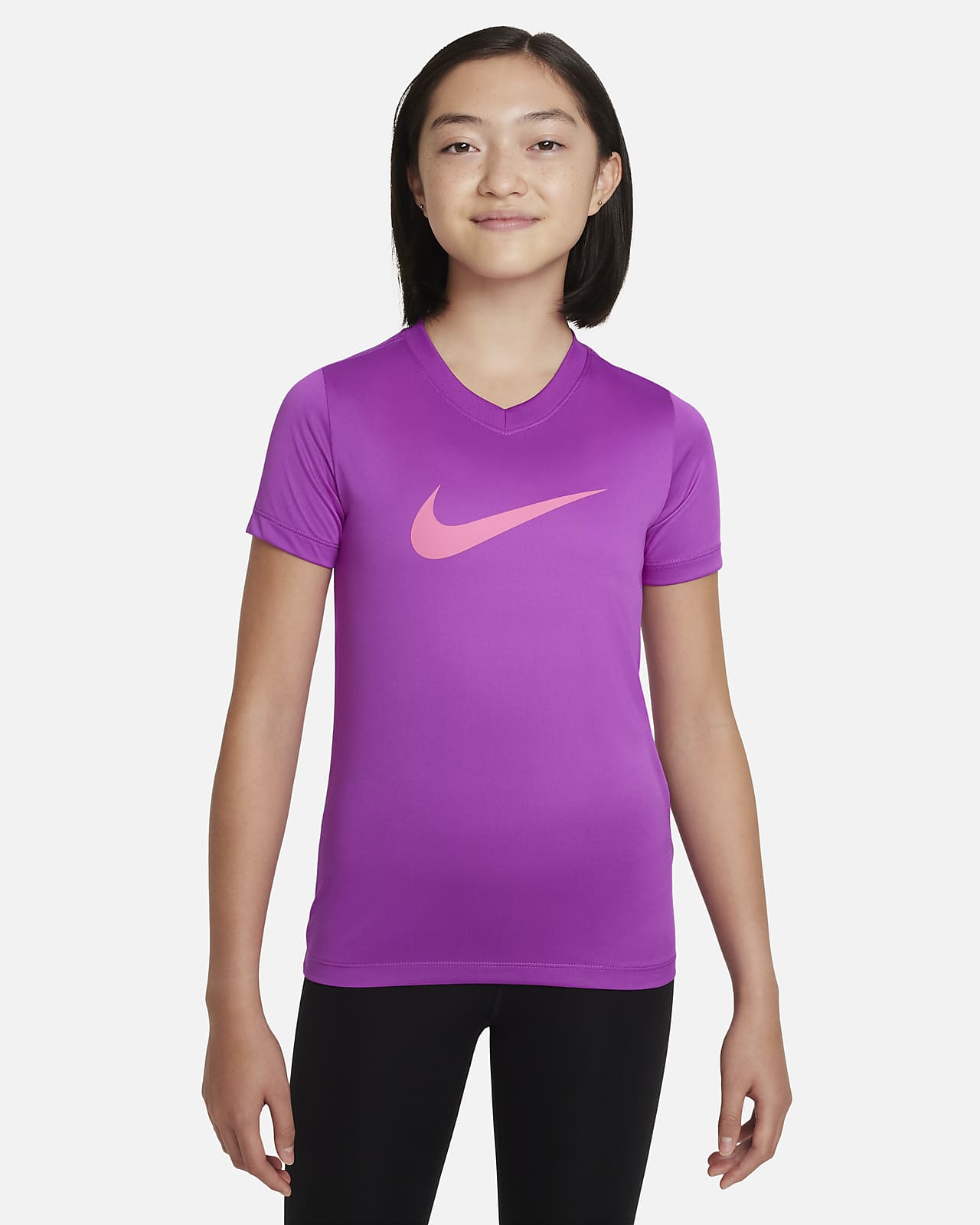 Nike Dri-FIT Legend Big Kids' (Girls') V-Neck T-Shirt