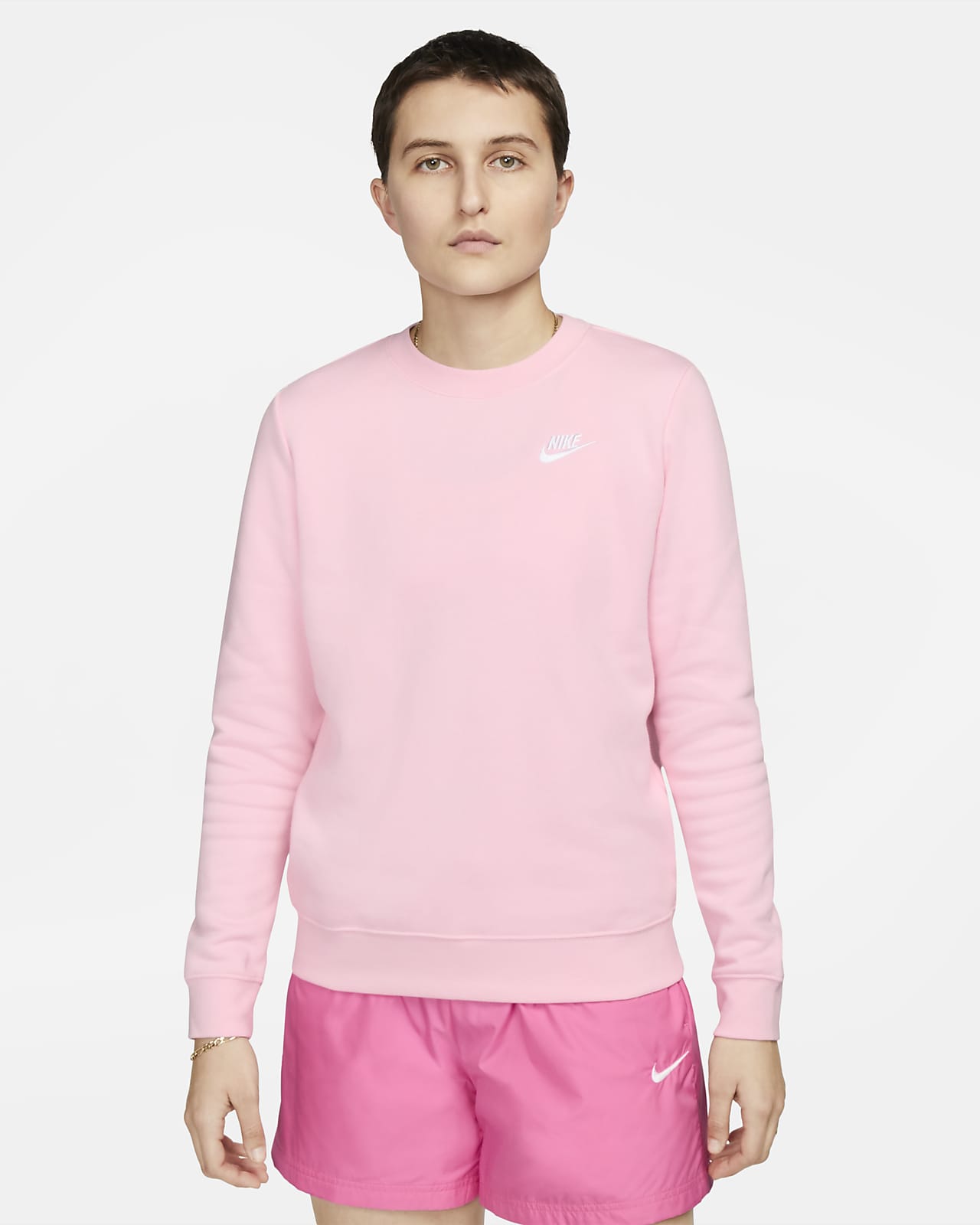 nike crew neck pink