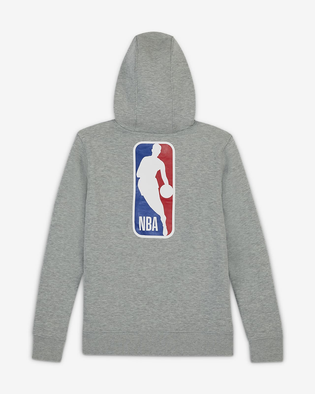 nba logo hoodie grey
