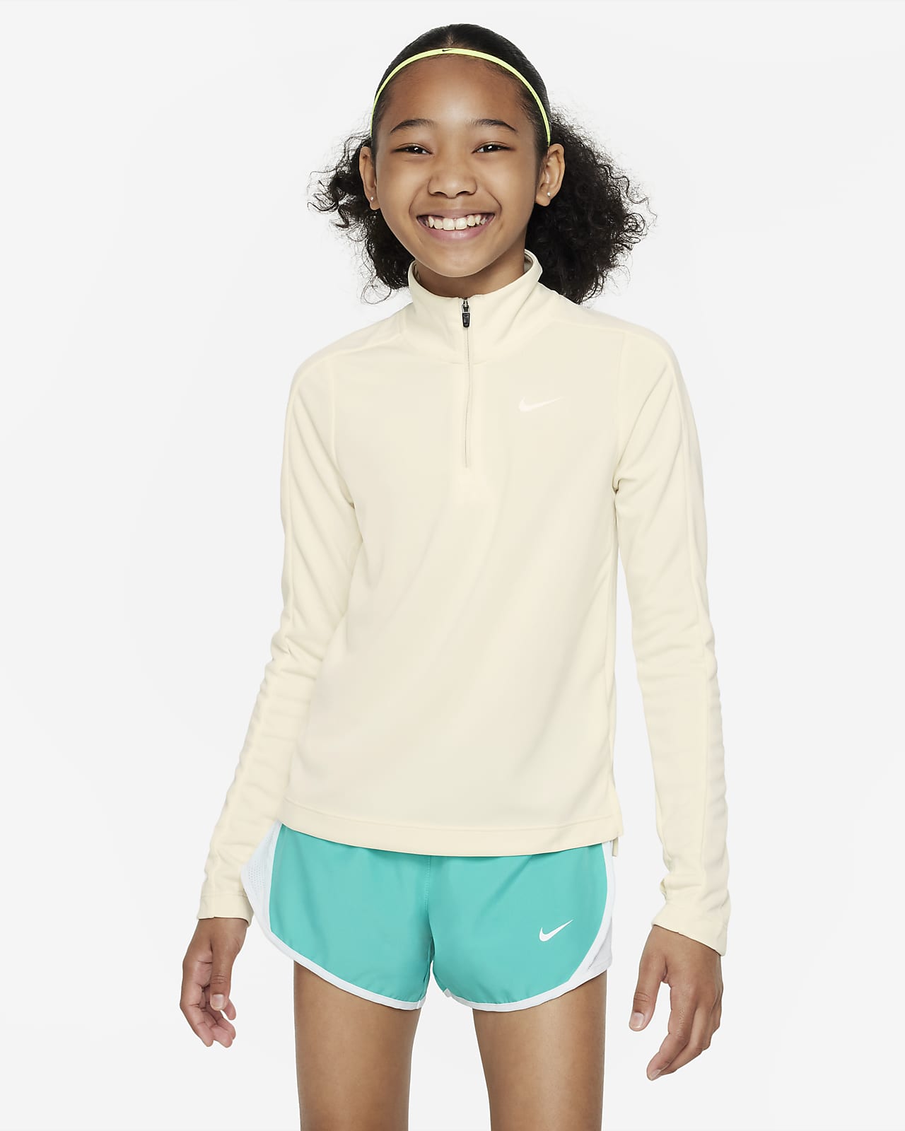 Langærmet Nike Dri-FIT-trøje 1/2 lynlås til større børn (piger). Nike DK