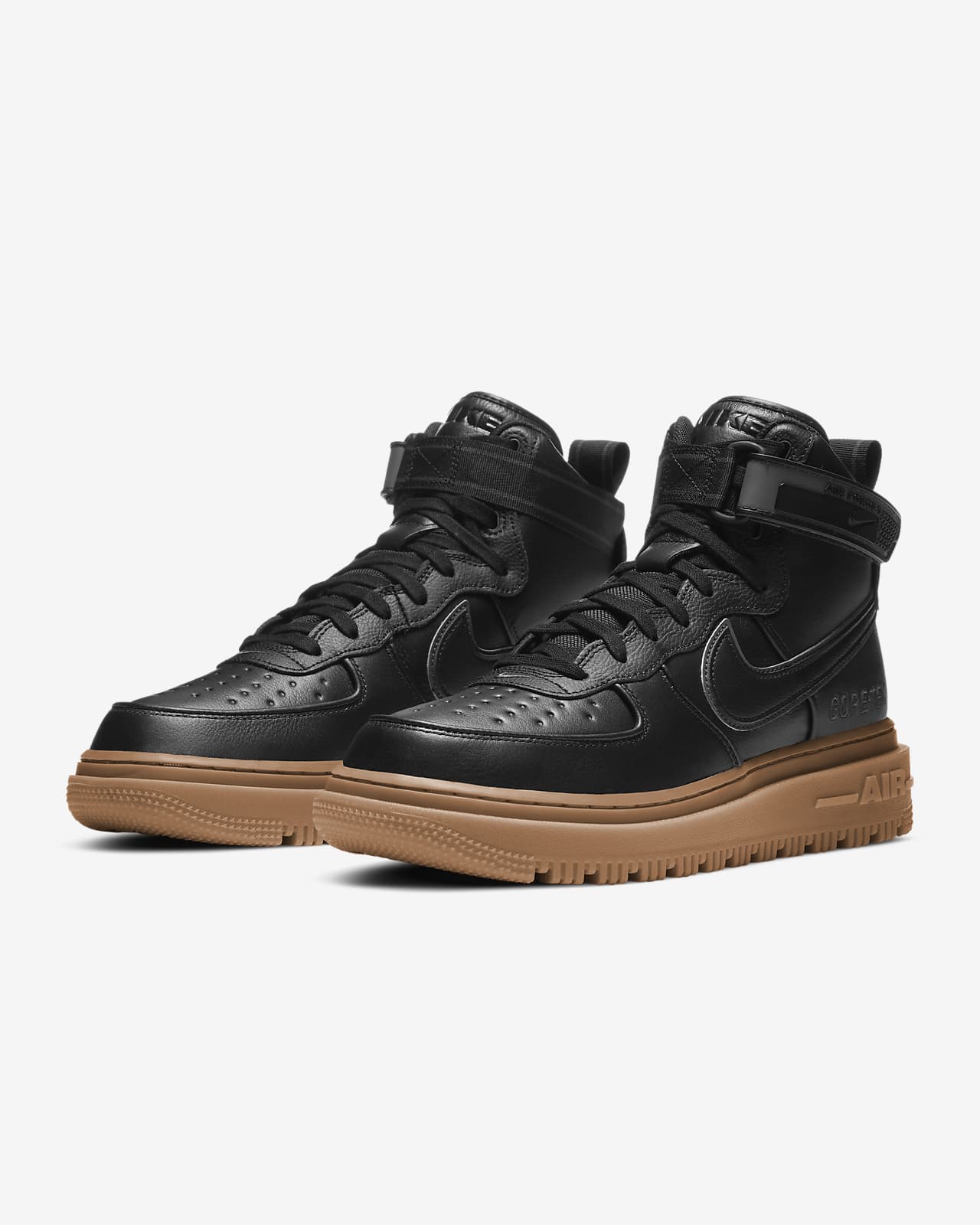 black leather nike air force