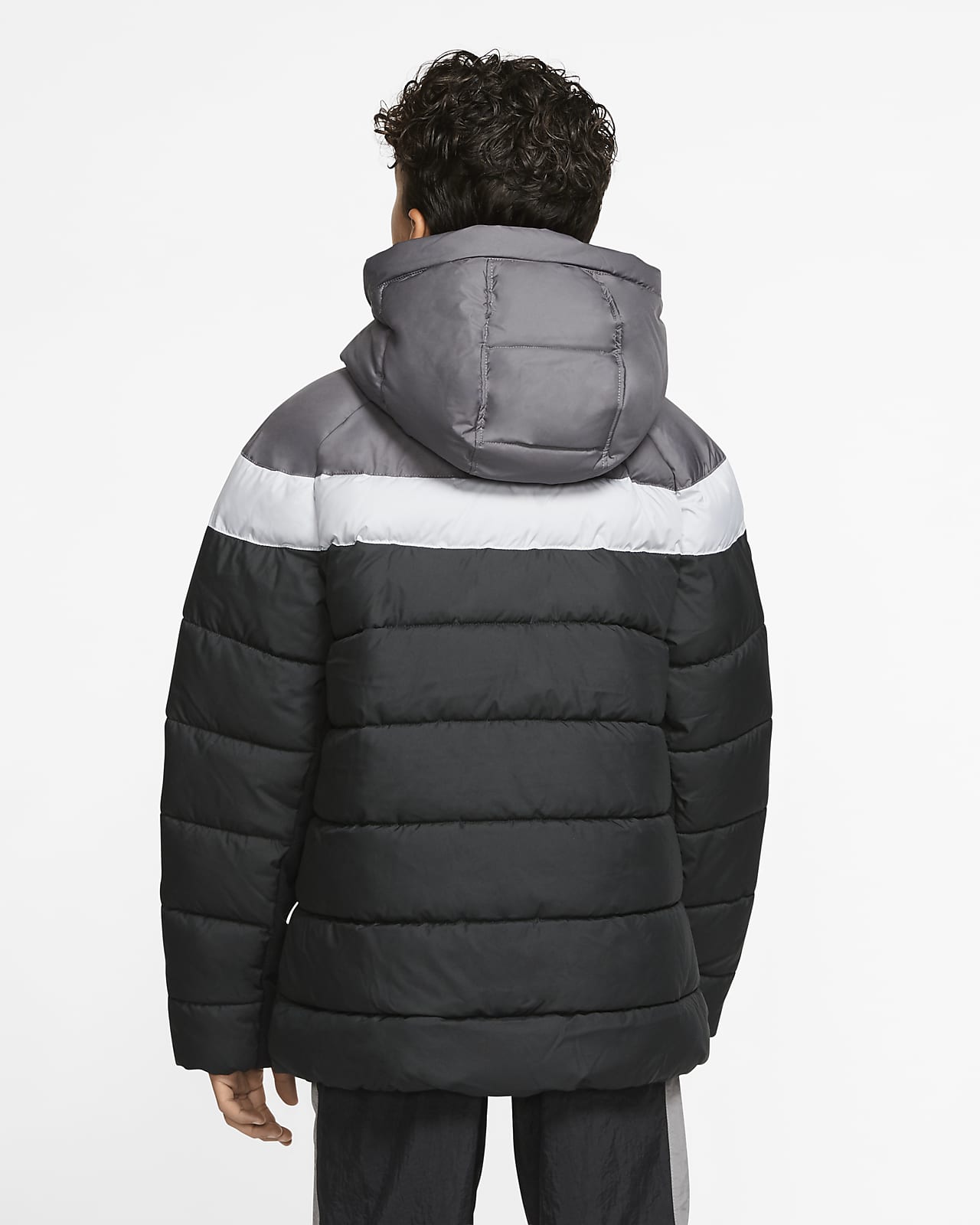 nike grey padded jacket