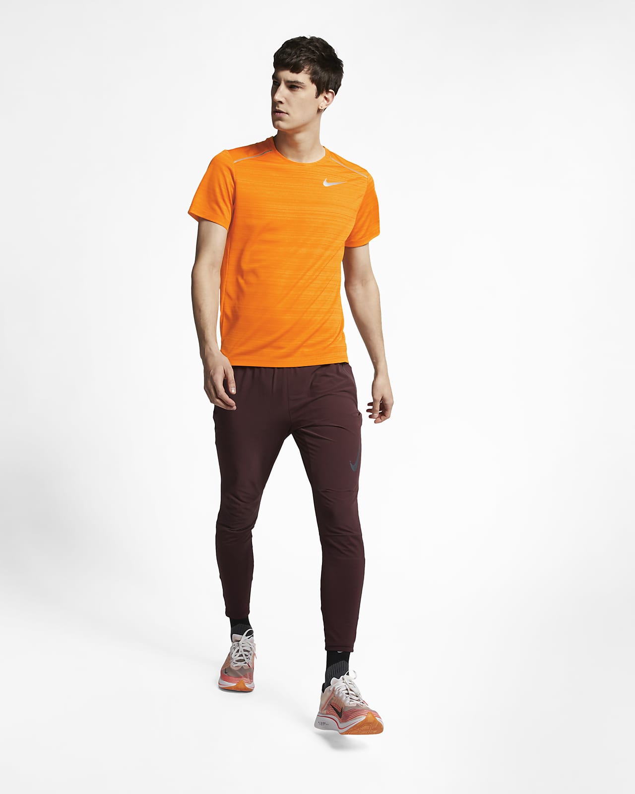 nike dri fit miler orange