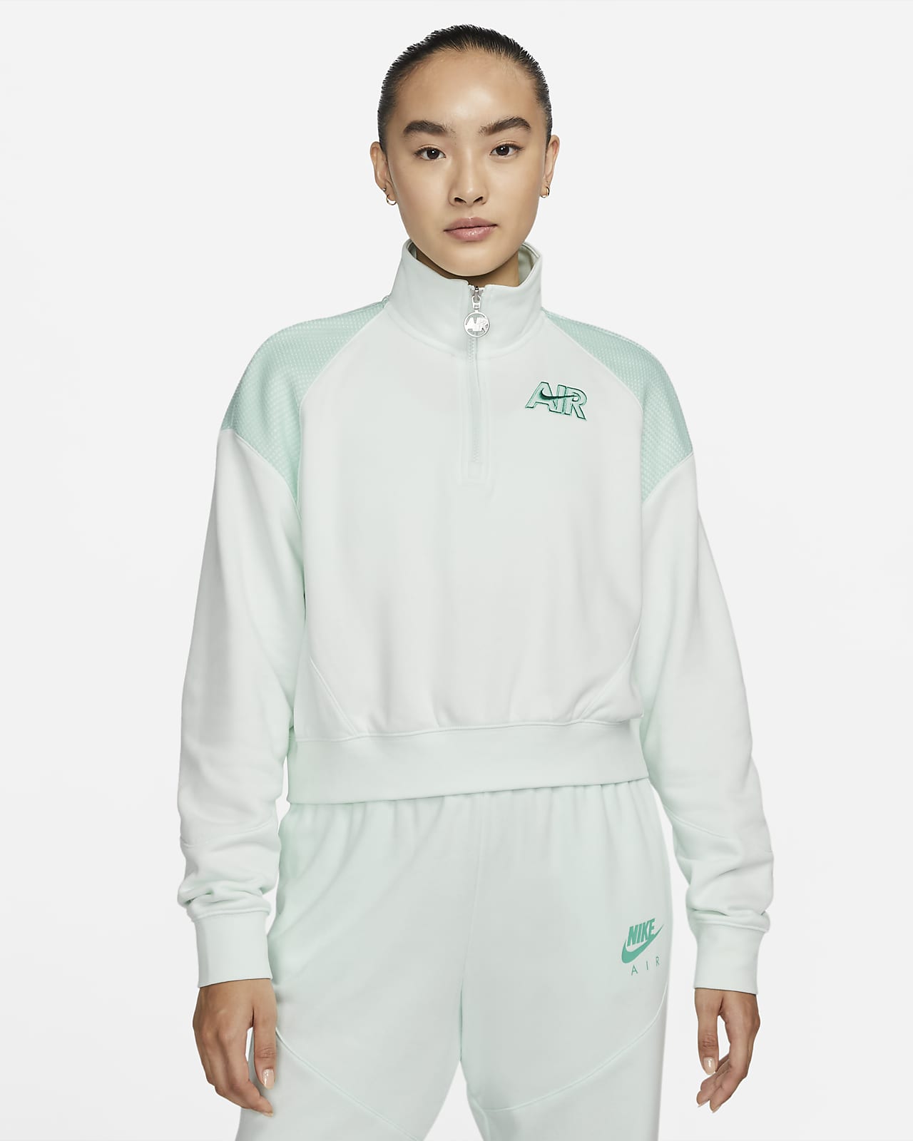 polvo caballo de Troya asiático Nike Sportswear Air Camiseta con cremallera de 1/4 de tejido Fleece -  Mujer. Nike ES