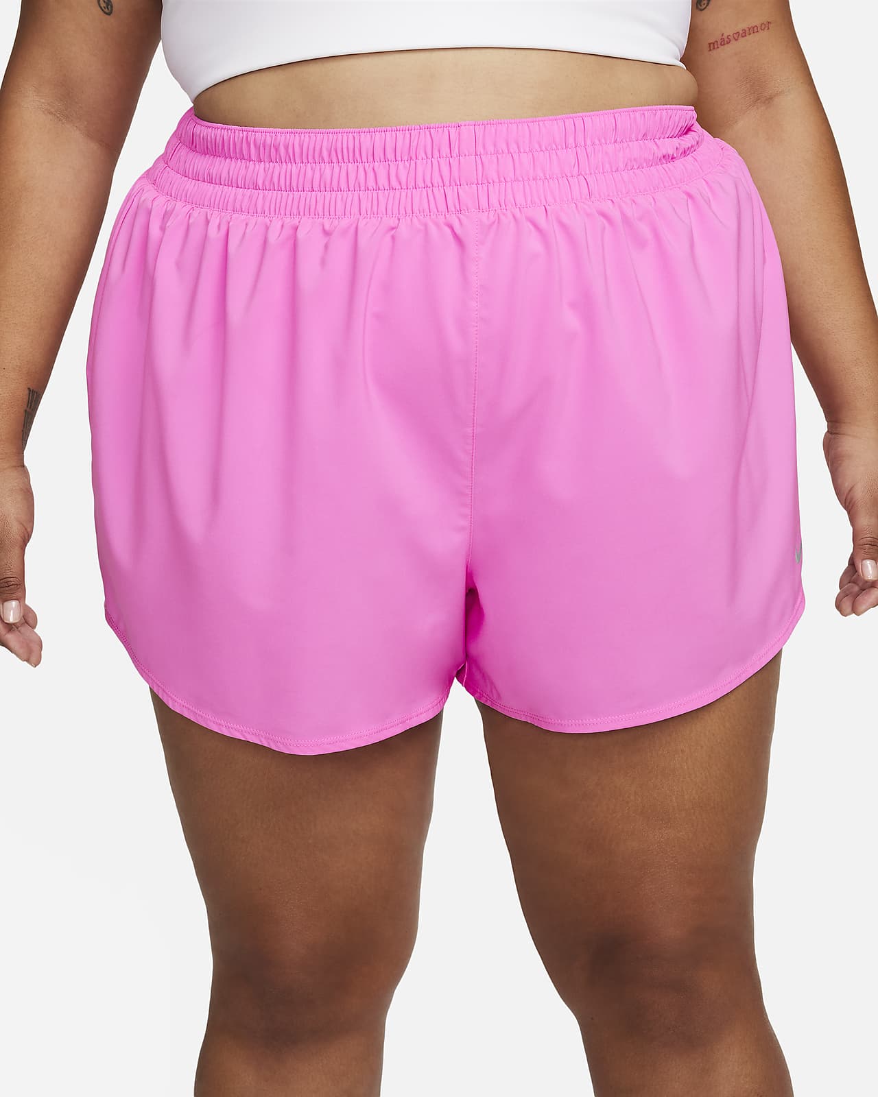 Nike Dri-FIT One Women's High-Waisted 3 Brief-Lined Shorts (Plus