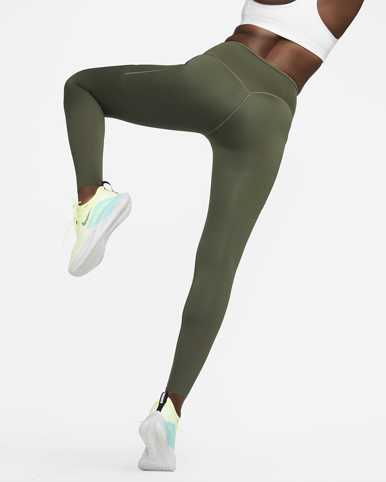 Nike Go Women's Firm-Support Mid-Rise Full-Length Leggings with Pockets.  Nike NL
