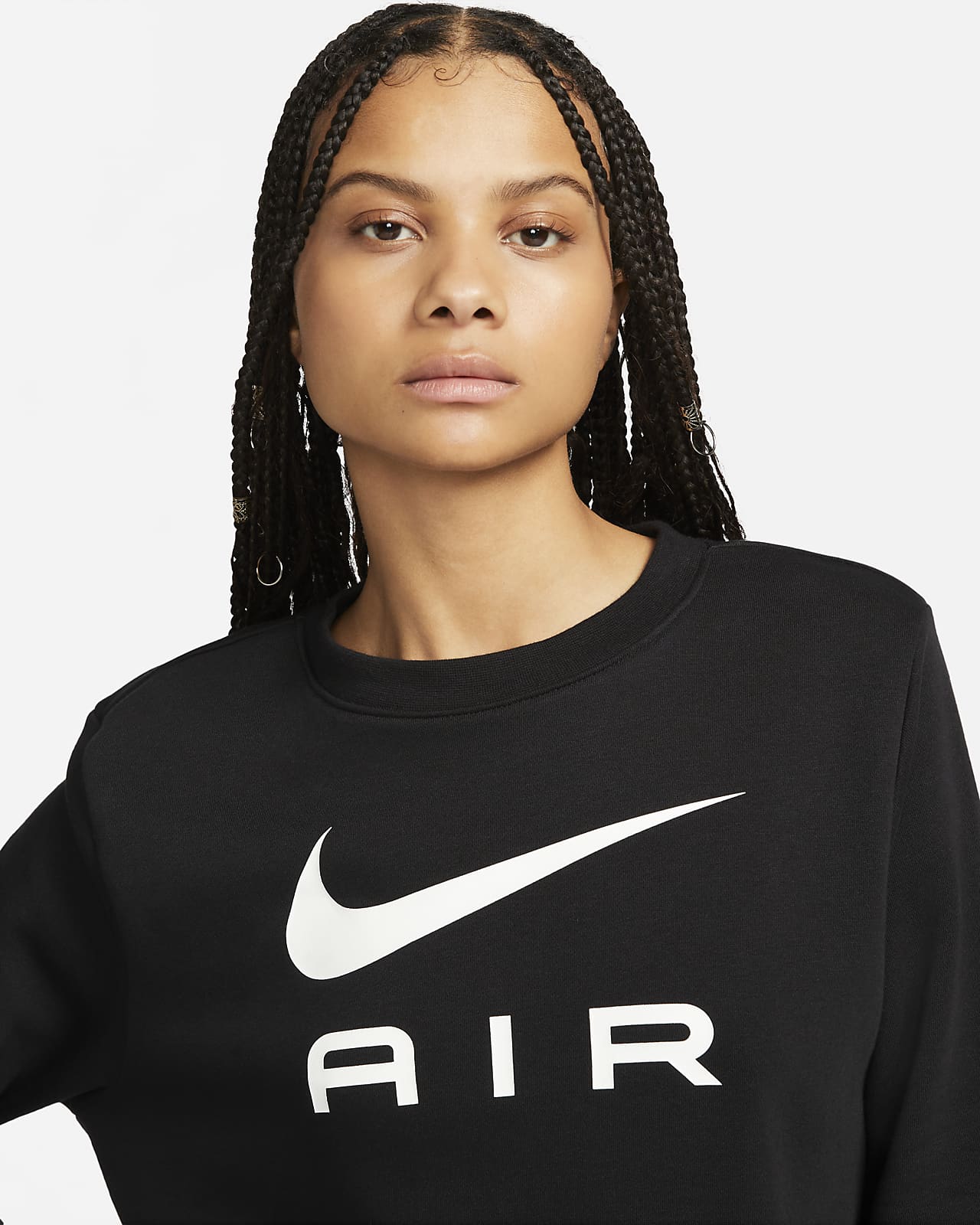 Nike Air Women's Fleece Crew-Neck Sweatshirt. Nike NL