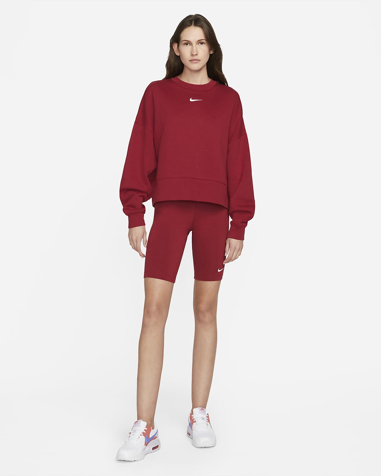 Alligevel produktion Rekvisitter Overdimensioneret Nike Sportswear Collection Essentials-fleece-crewtrøje  til kvinder. Nike DK