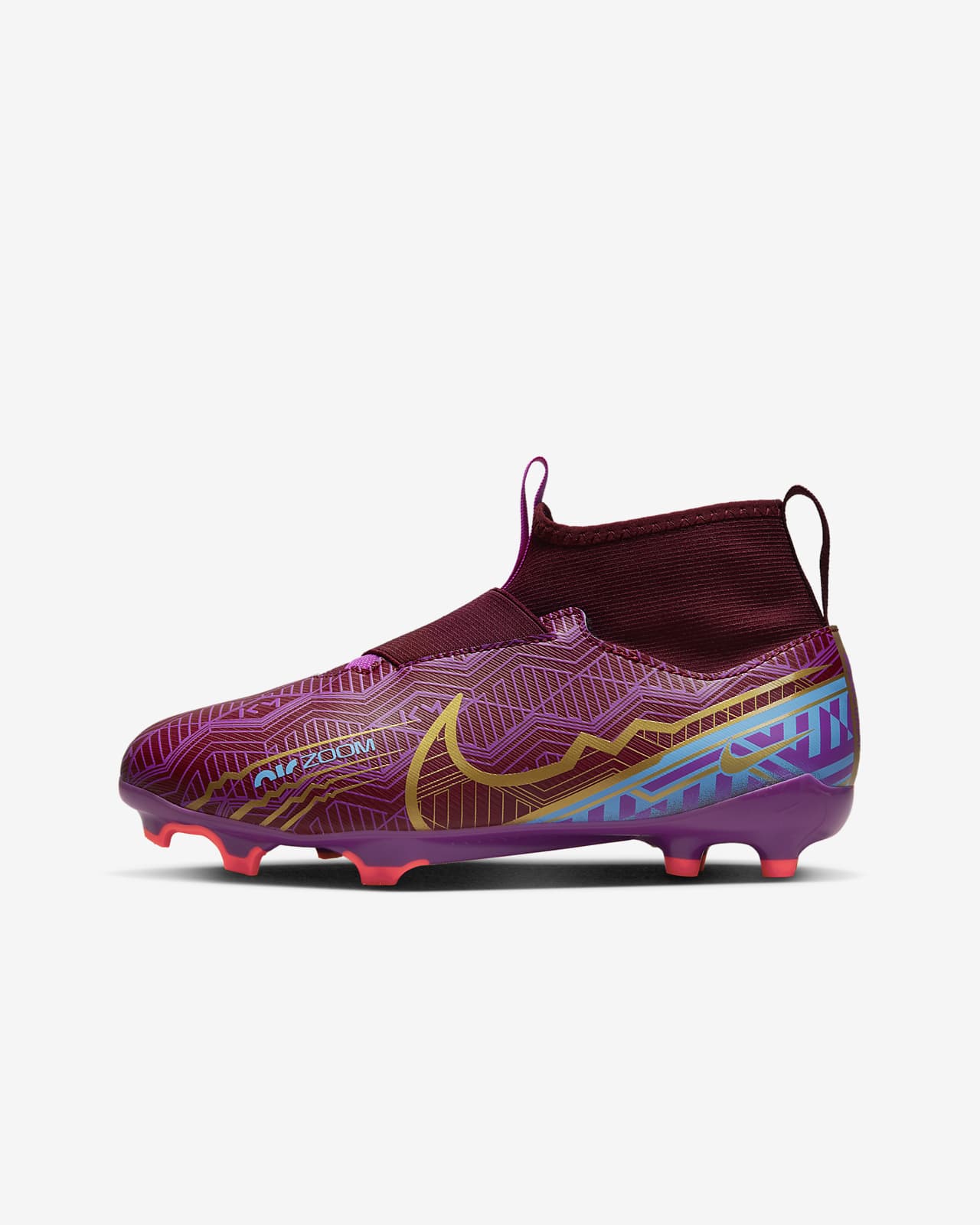 nike kids' mercurial zoom superfly 9 academy fg soccer cleats