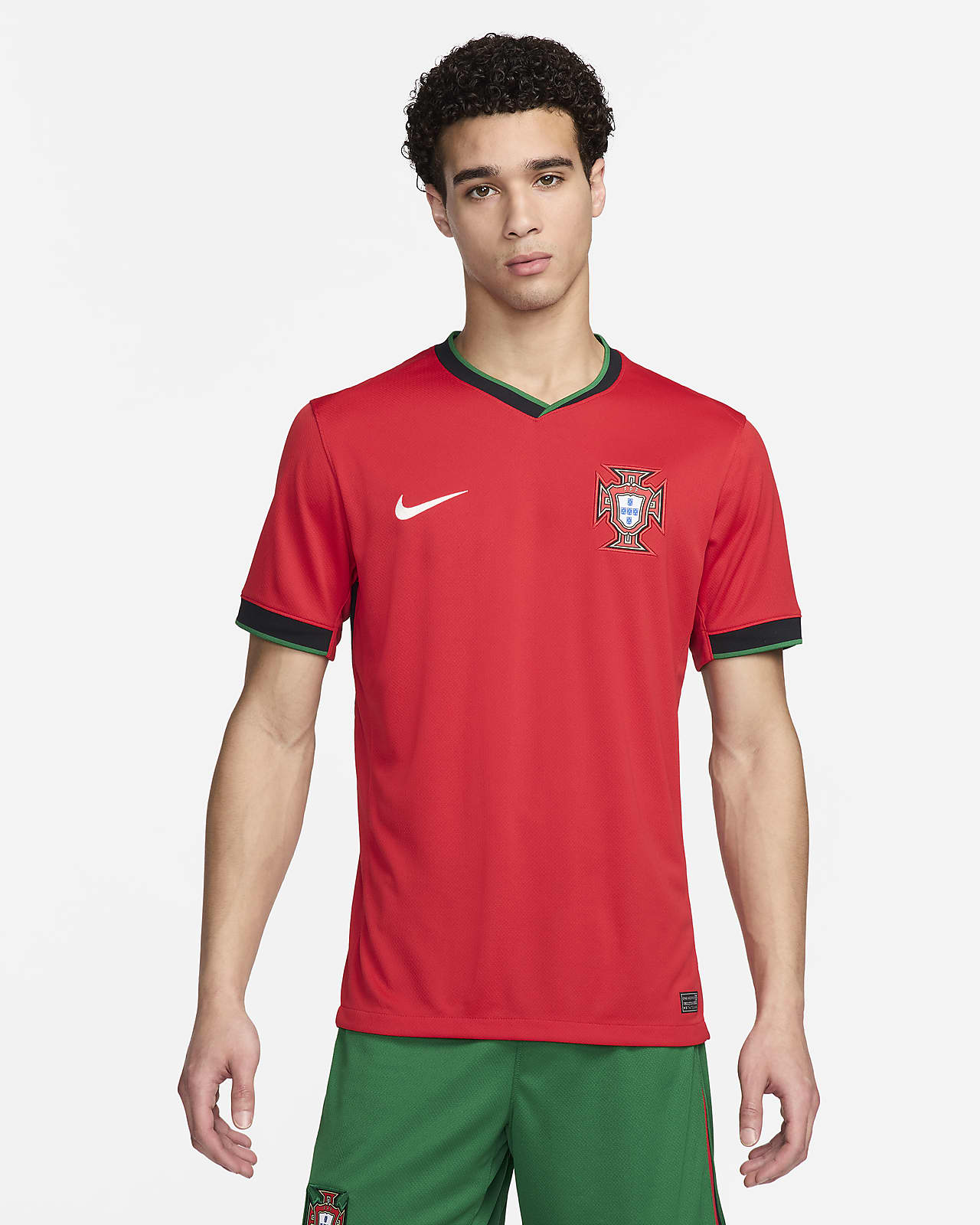 Camisola de futebol de réplica Nike Dri-FIT do equipamento principal Stadium Portugal (equipa masculina) 2024/25 para homem