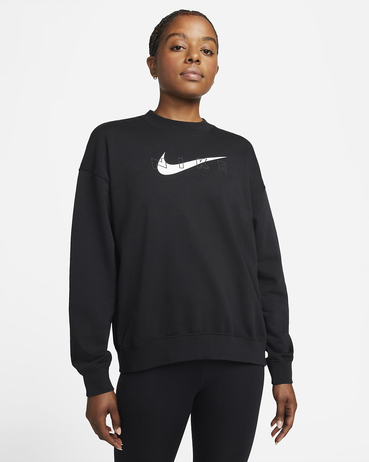 Nike Dri-FIT Get Fit Women's Graphic Training Crew-Neck Sweatshirt. Nike SI