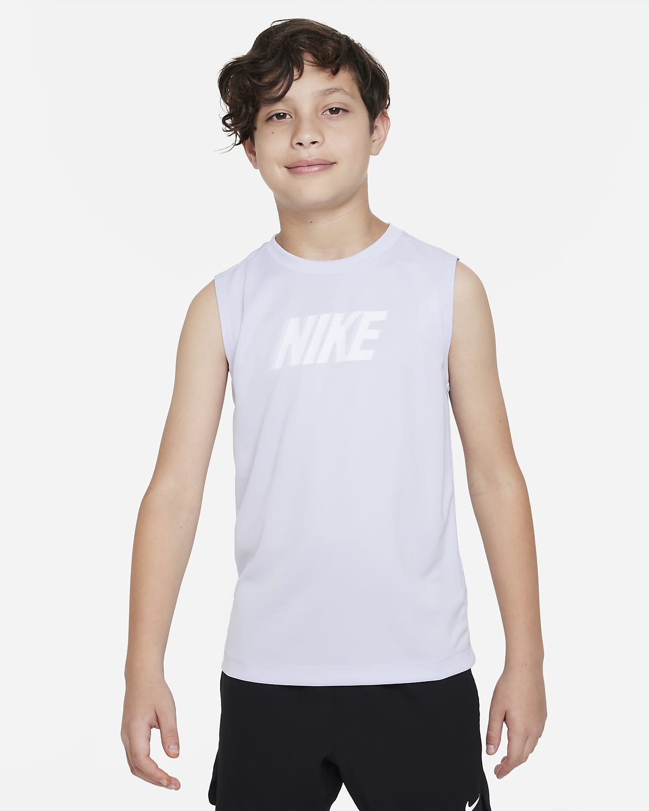 Top de entrenamiento sin mangas para niños talla grande Nike Dri-FIT Multi+