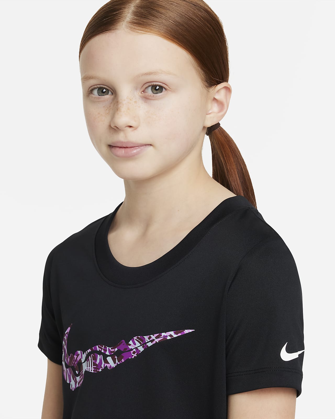 Nike Dri-FIT Older Kids' (Girls') Training T-Shirt. Nike HR