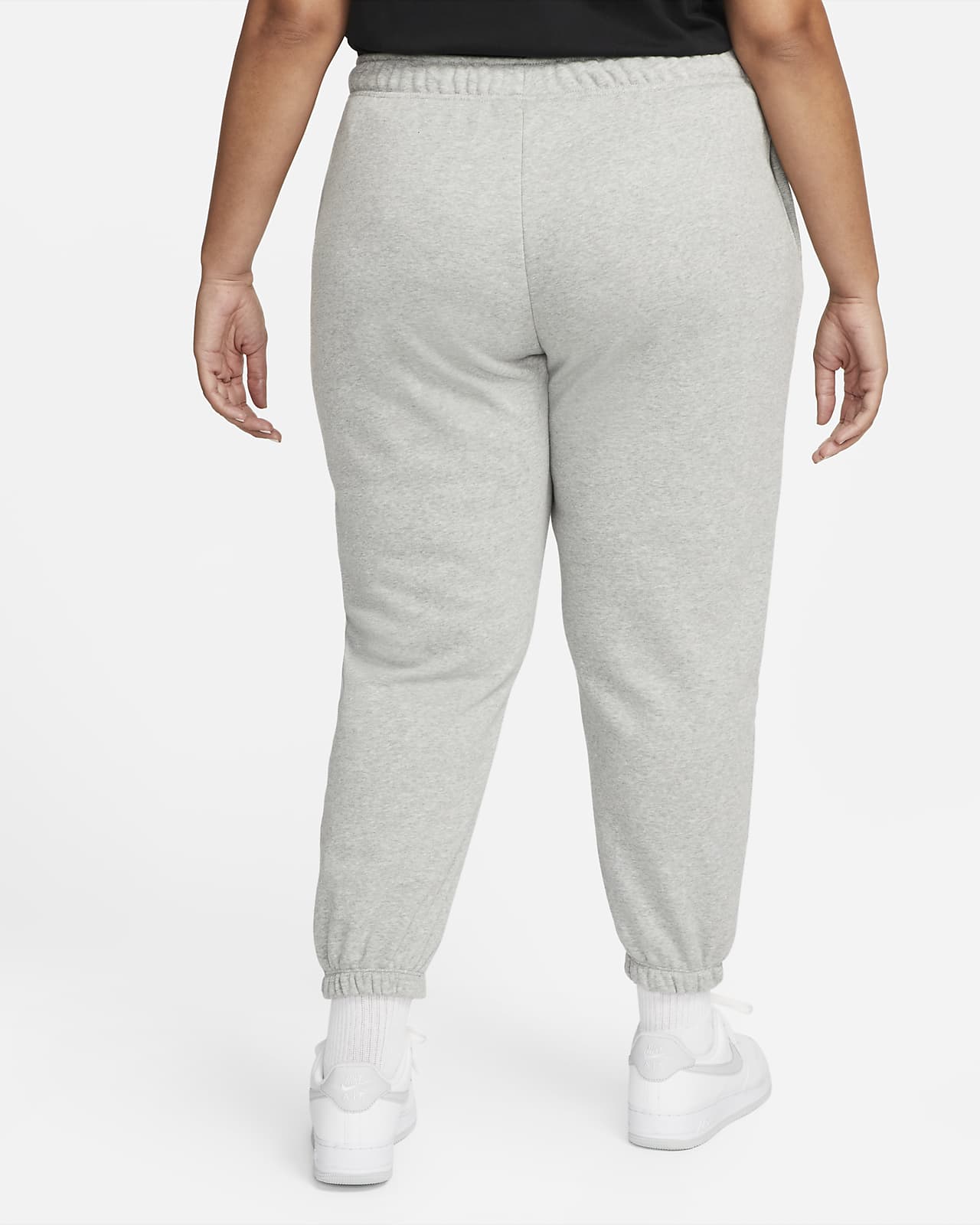 Women\'s Size). Club Mid-Rise Sweatpants Fleece (Plus Nike Oversized Sportswear