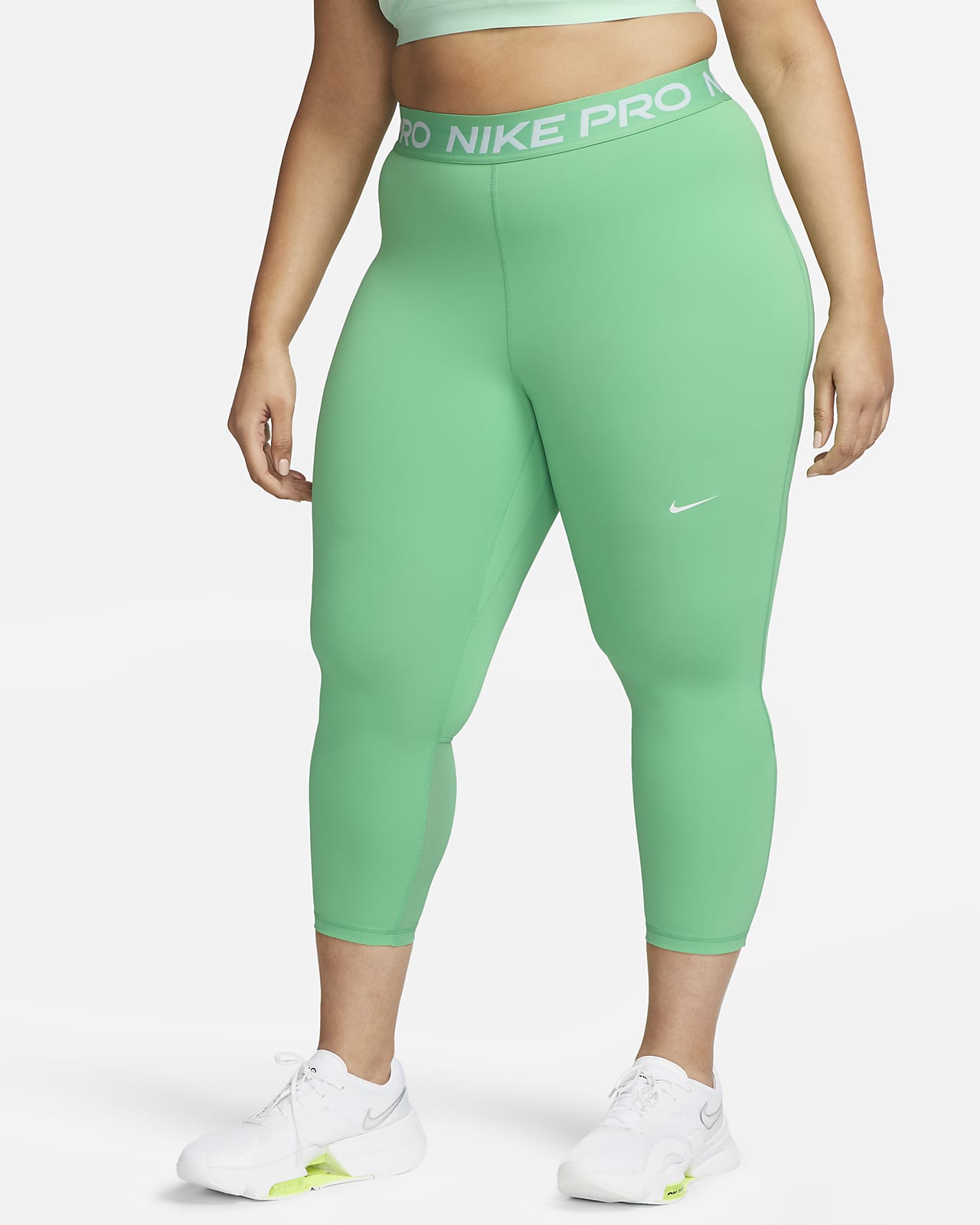 Barn Pol Træde tilbage Nike Pro Women's Mid-Rise Crop Leggings (Plus Size). Nike.com