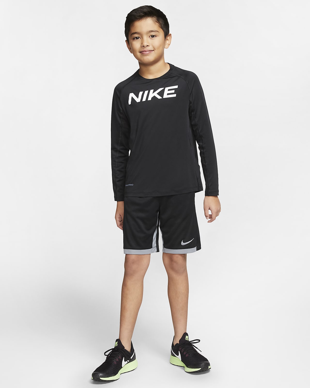 Nike Pro Trainingstop met lange mouwen voor jongens. Nike BE