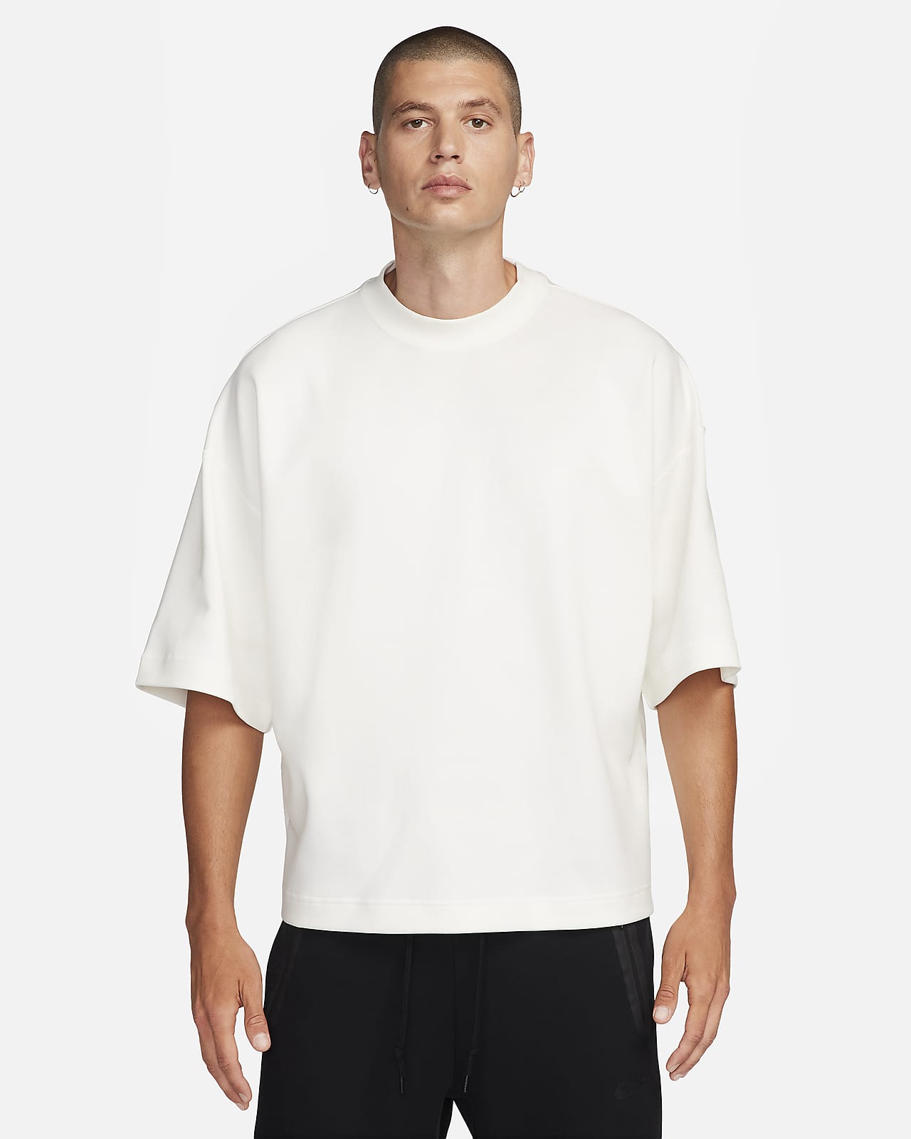 Męska bluza dresowa z krótkim rękawem o kroju oversize Nike Sportswear Tech Fleece Reimagined