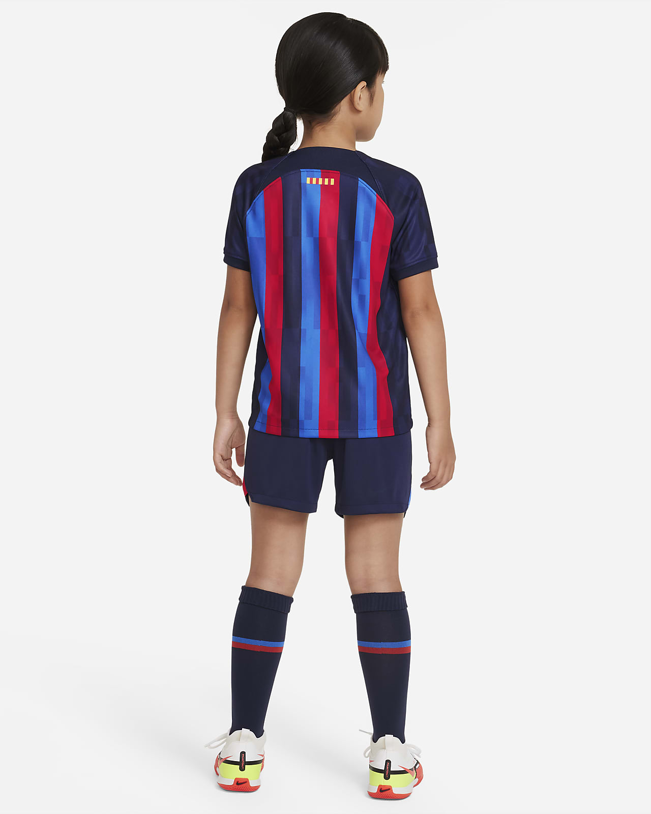 FC Barcelona 2022/23 Home Little Kids' Soccer Kit.