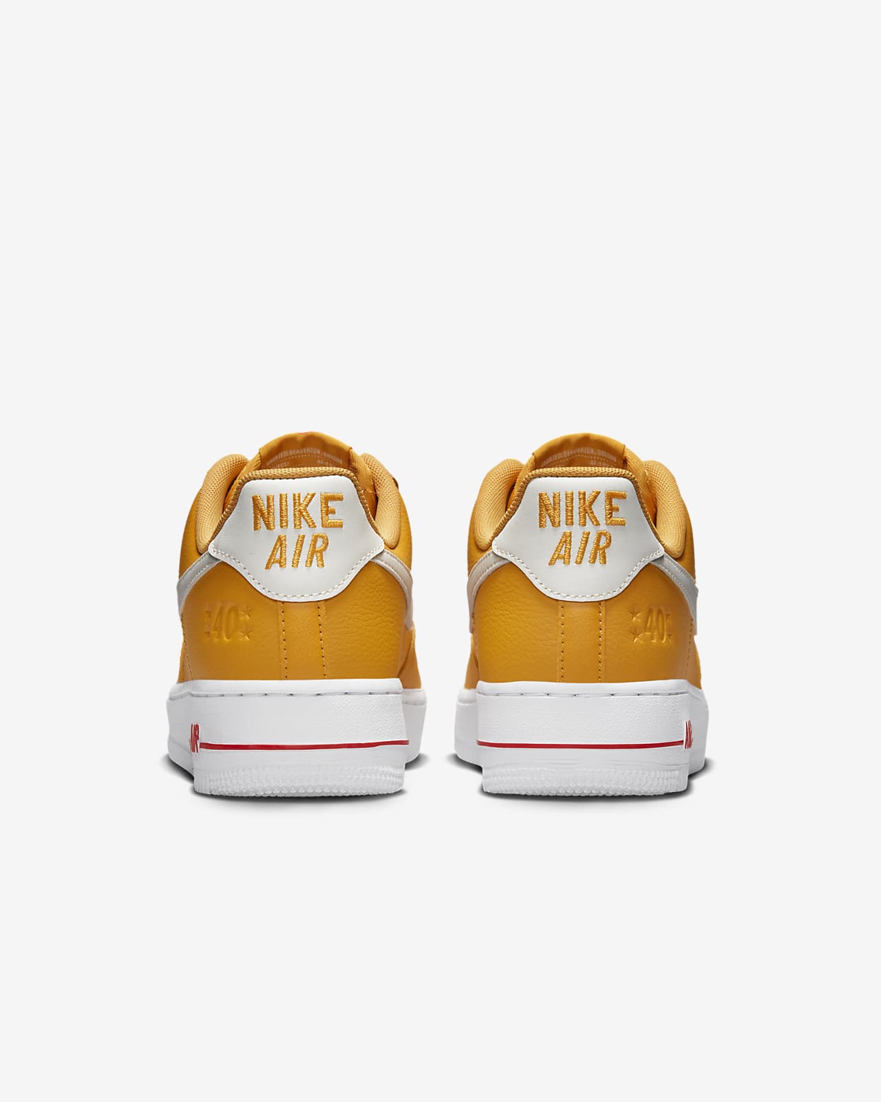 Nike Women's Air Force 1 '07 Shoes, Size 7.5, White/Orange