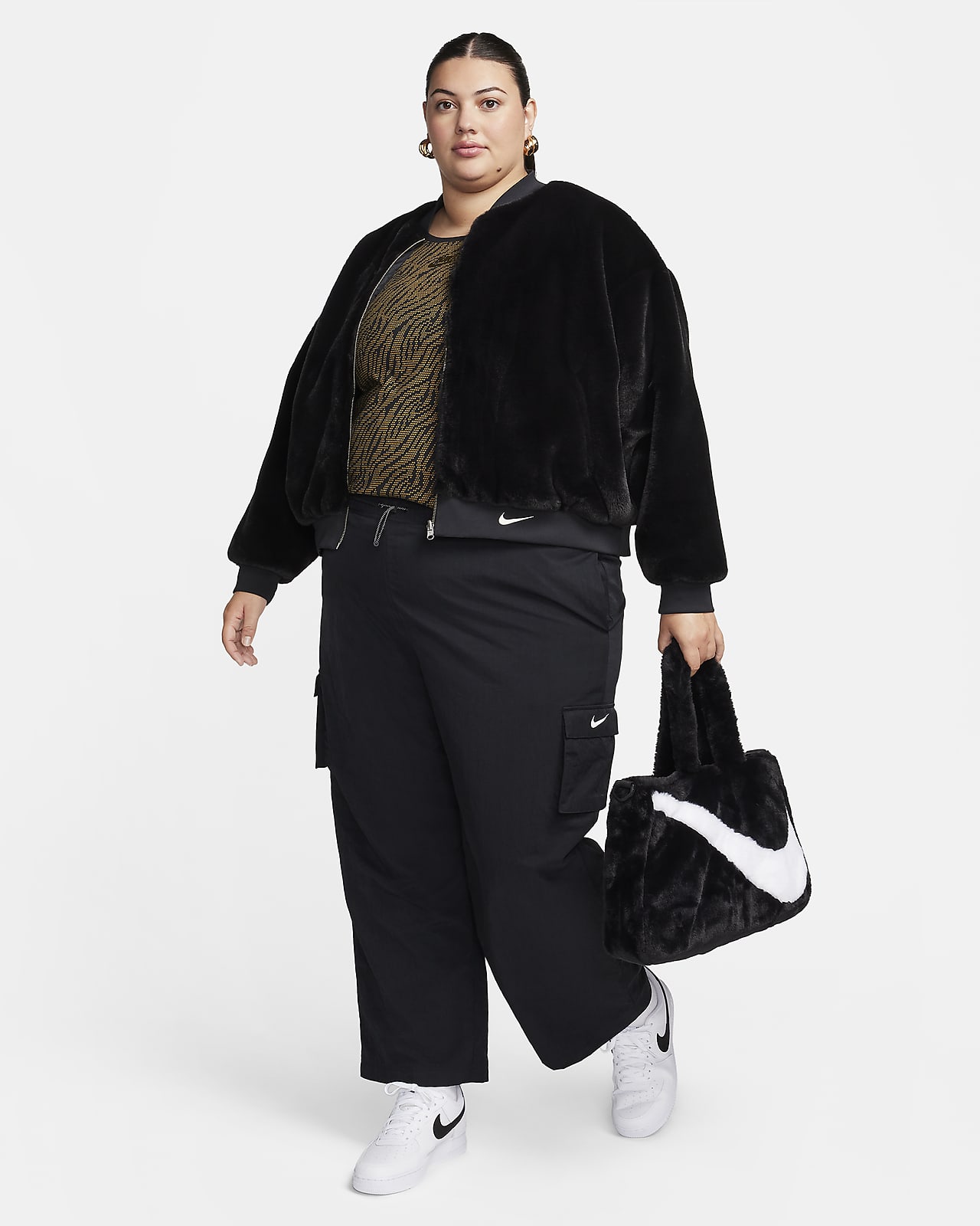 Nike Sportswear Women's Faux Fur Long Jacket. Nike LU