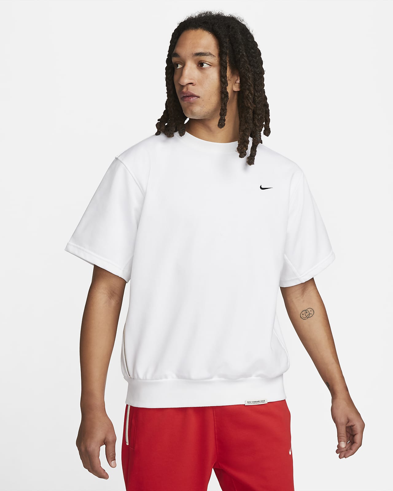 Sudadera de b squetbol de cuello redondo y manga corta para hombre Nike Dri FIT Standard Issue