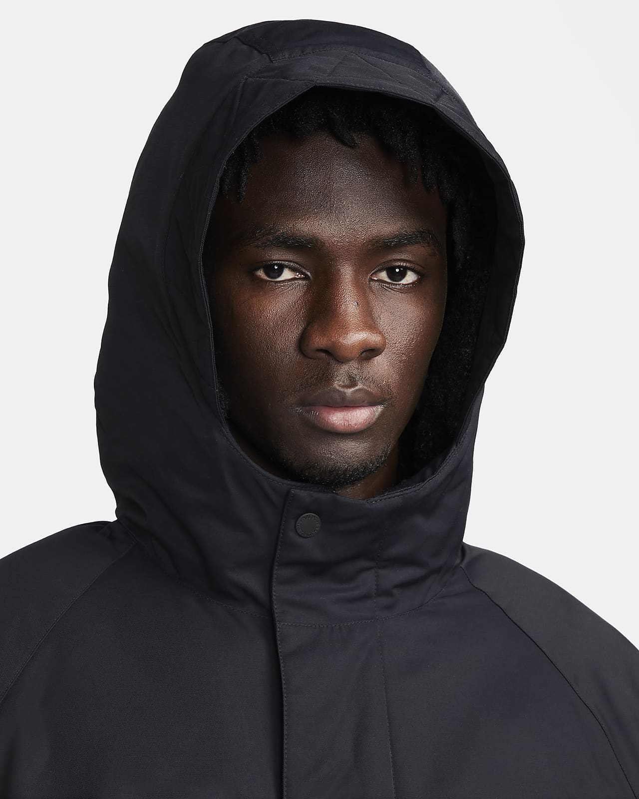 Nike Club Stadium parka jacket in black
