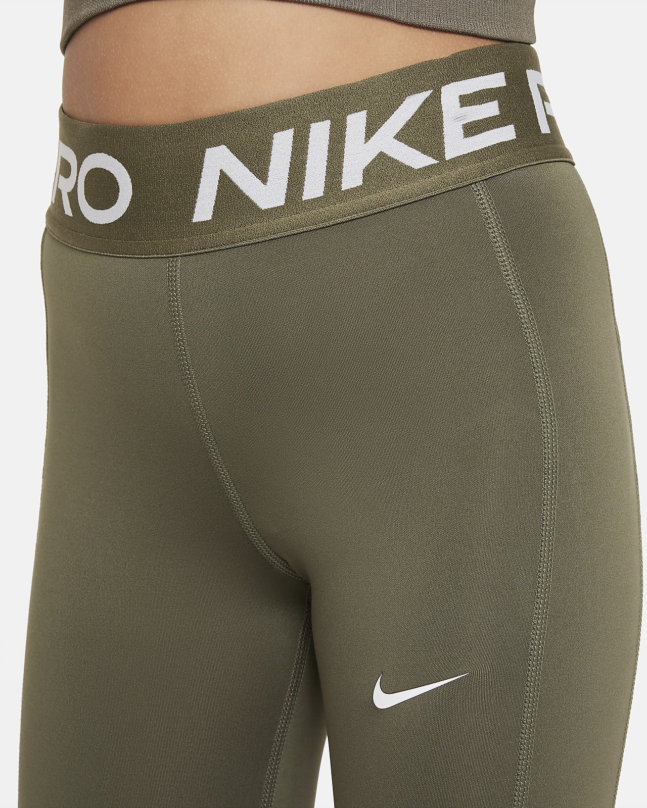 Nike Performance Leggings - medium olive/black/(white)/olive