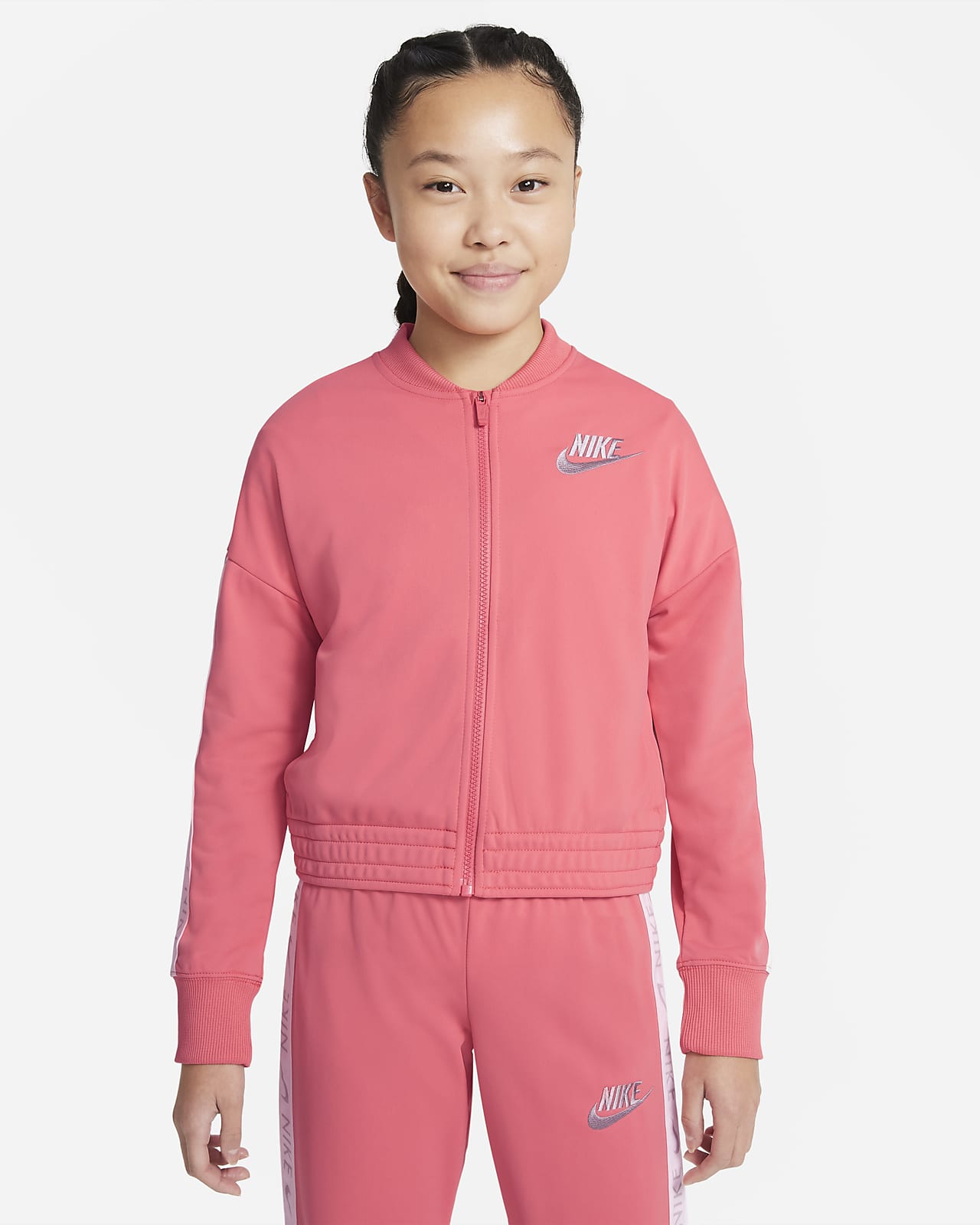 nike peach tracksuit