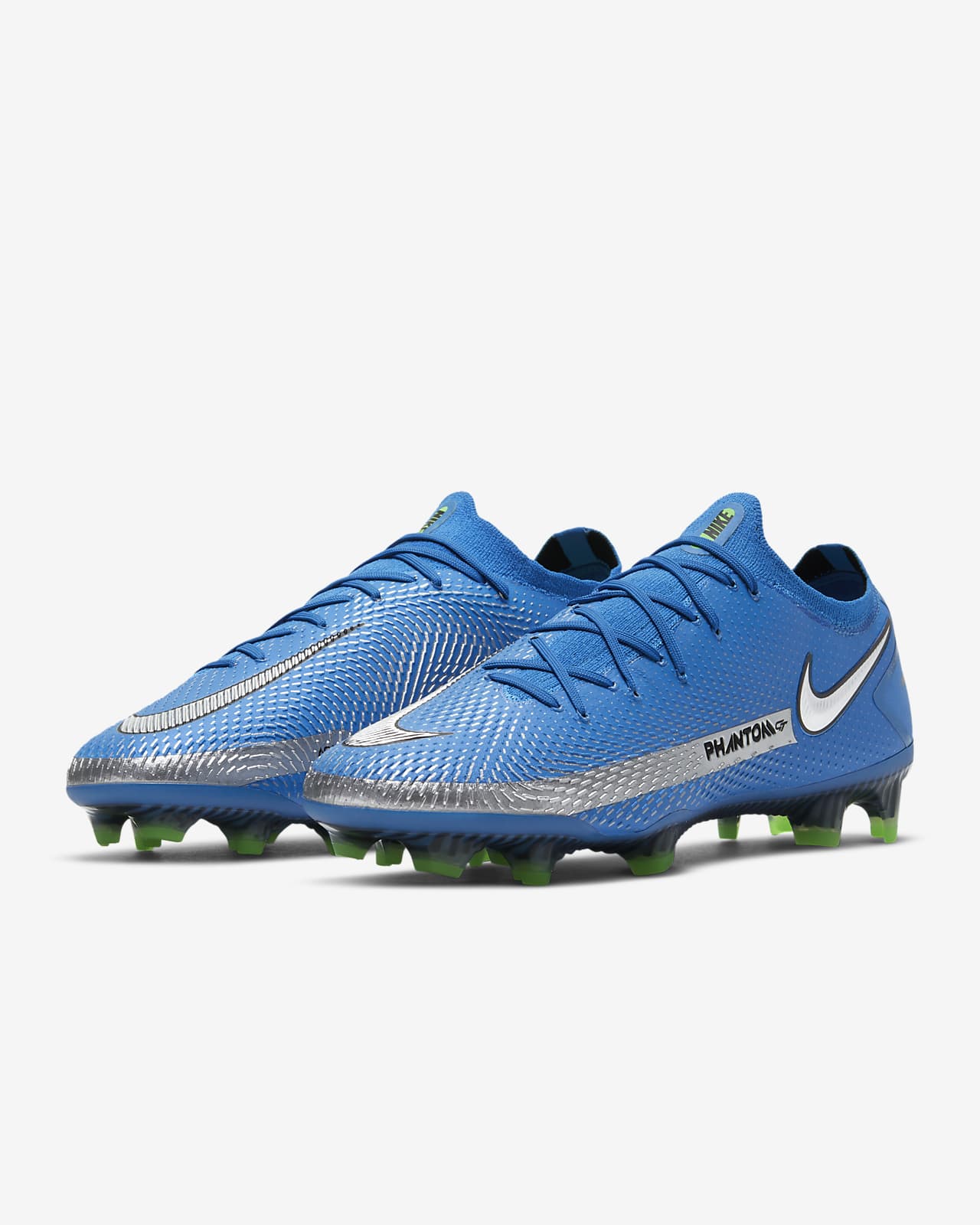 blue and green nike soccer cleats