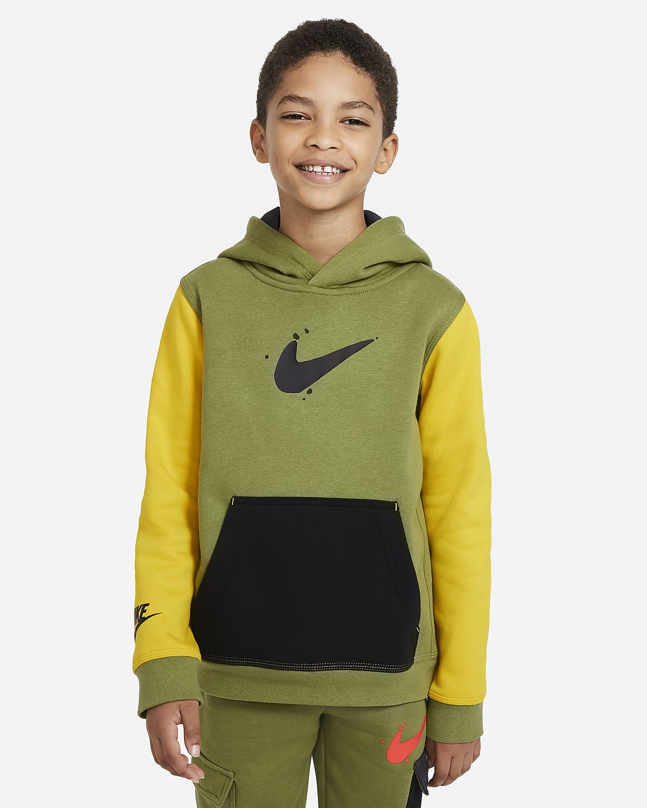 boys green nike hoodie