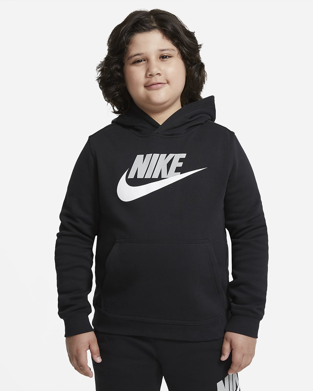 Nike Sportswear Club Fleece Big Kids' (Boys') Pullover Hoodie (Extended  Size)