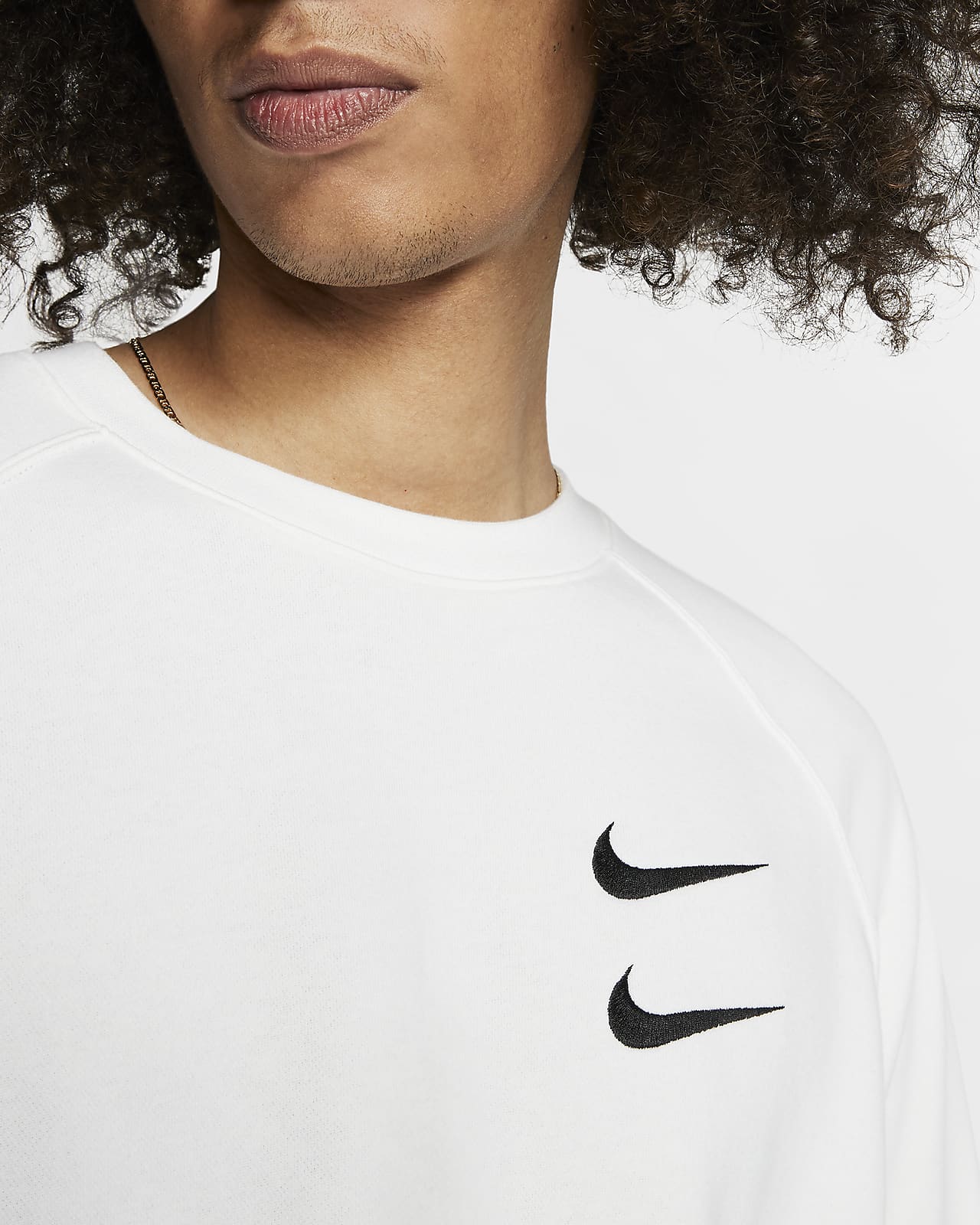 nike sportswear swoosh men's french terry crew
