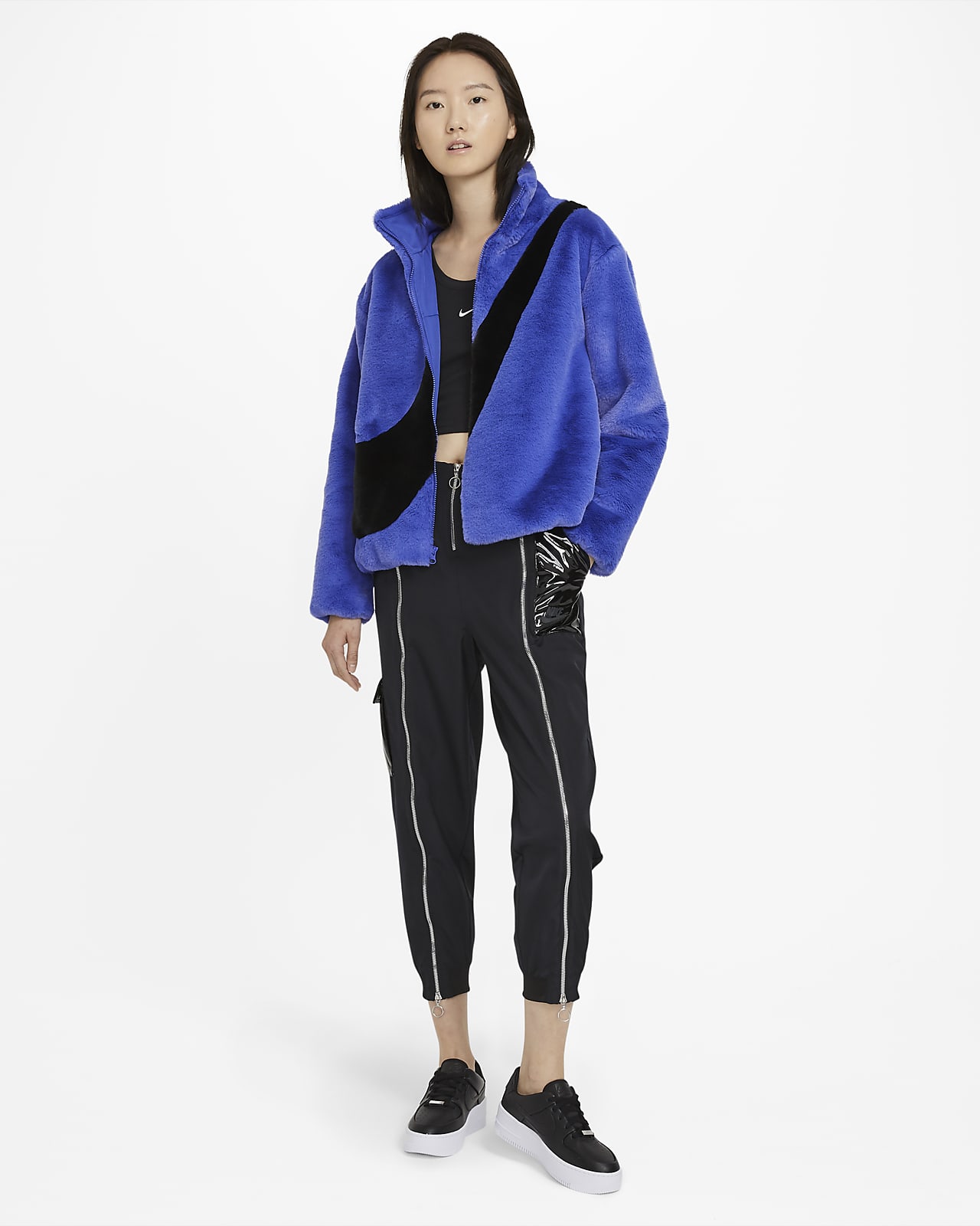 faux fur nike jacket